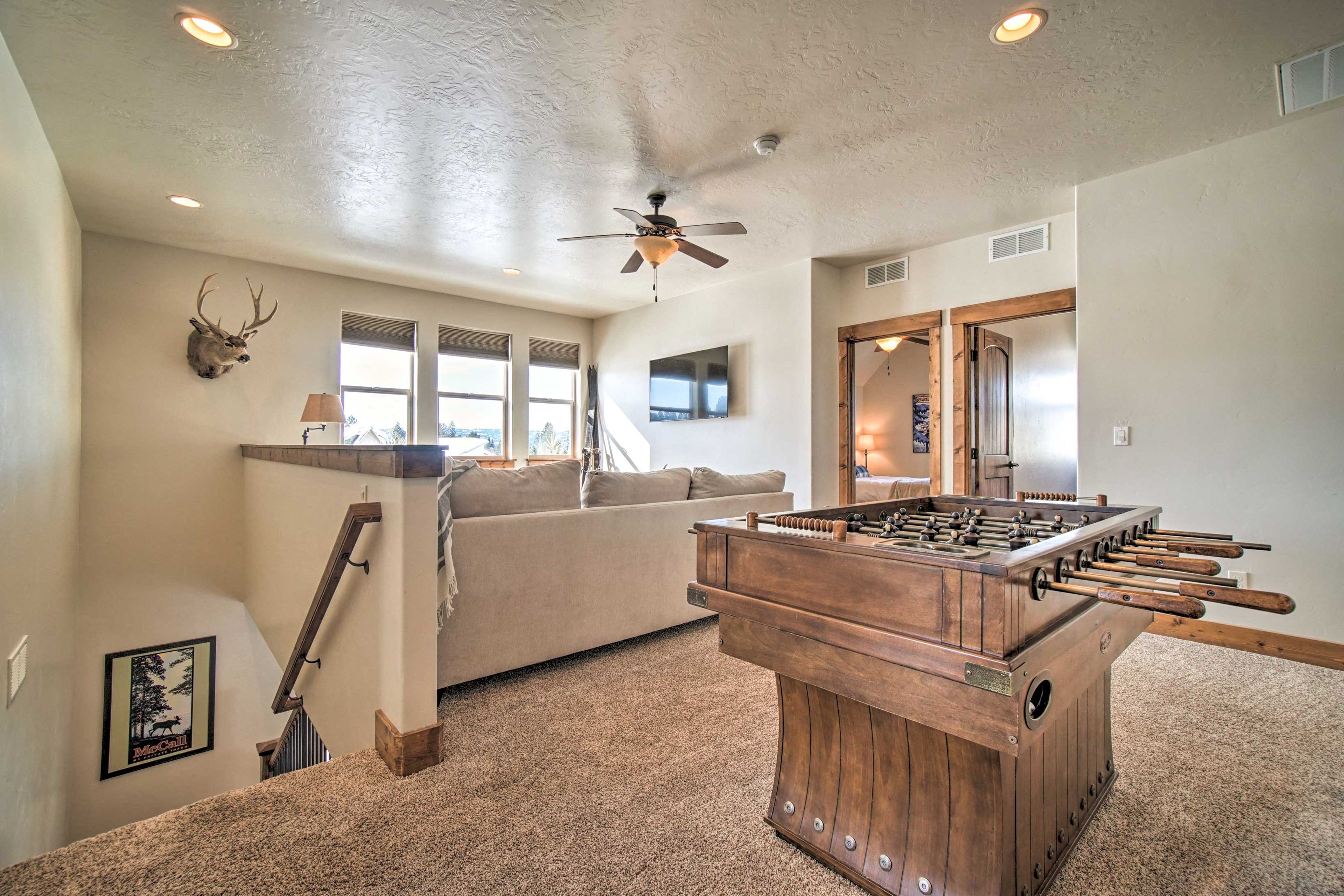 Upstairs Living Area | Foosball Table | Smart TV