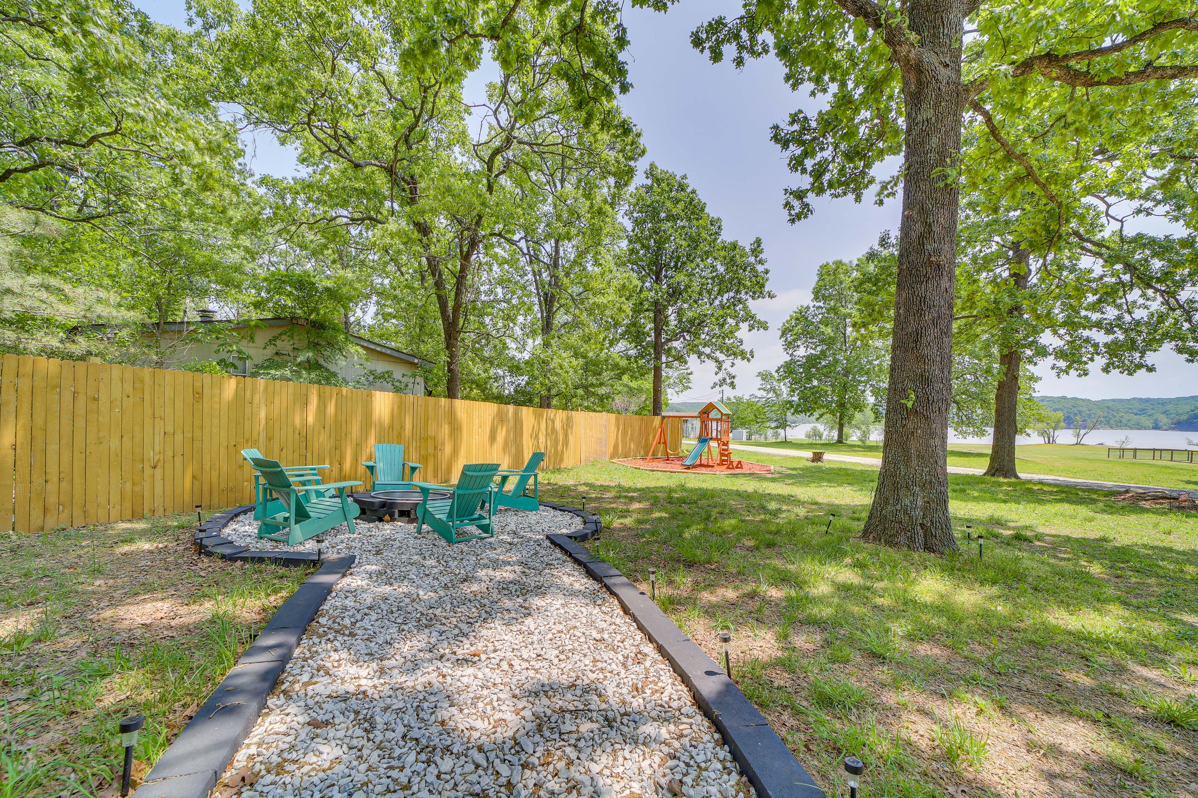 Yard | Wood-Burning Fire Pit w/ Seating | Playground