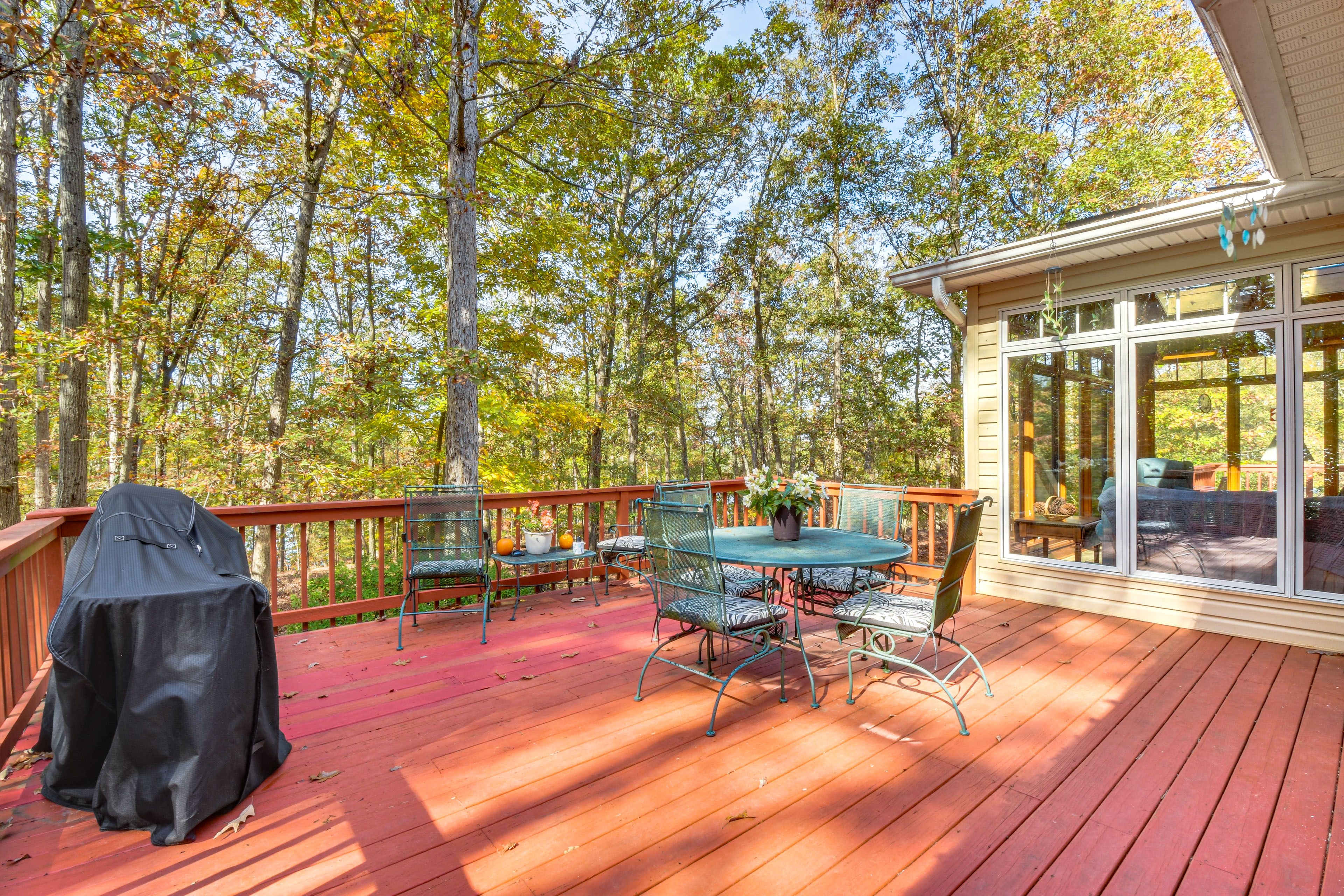 Deck | Wooded Views | Gas Grill | Pet Friendly w/ Fee
