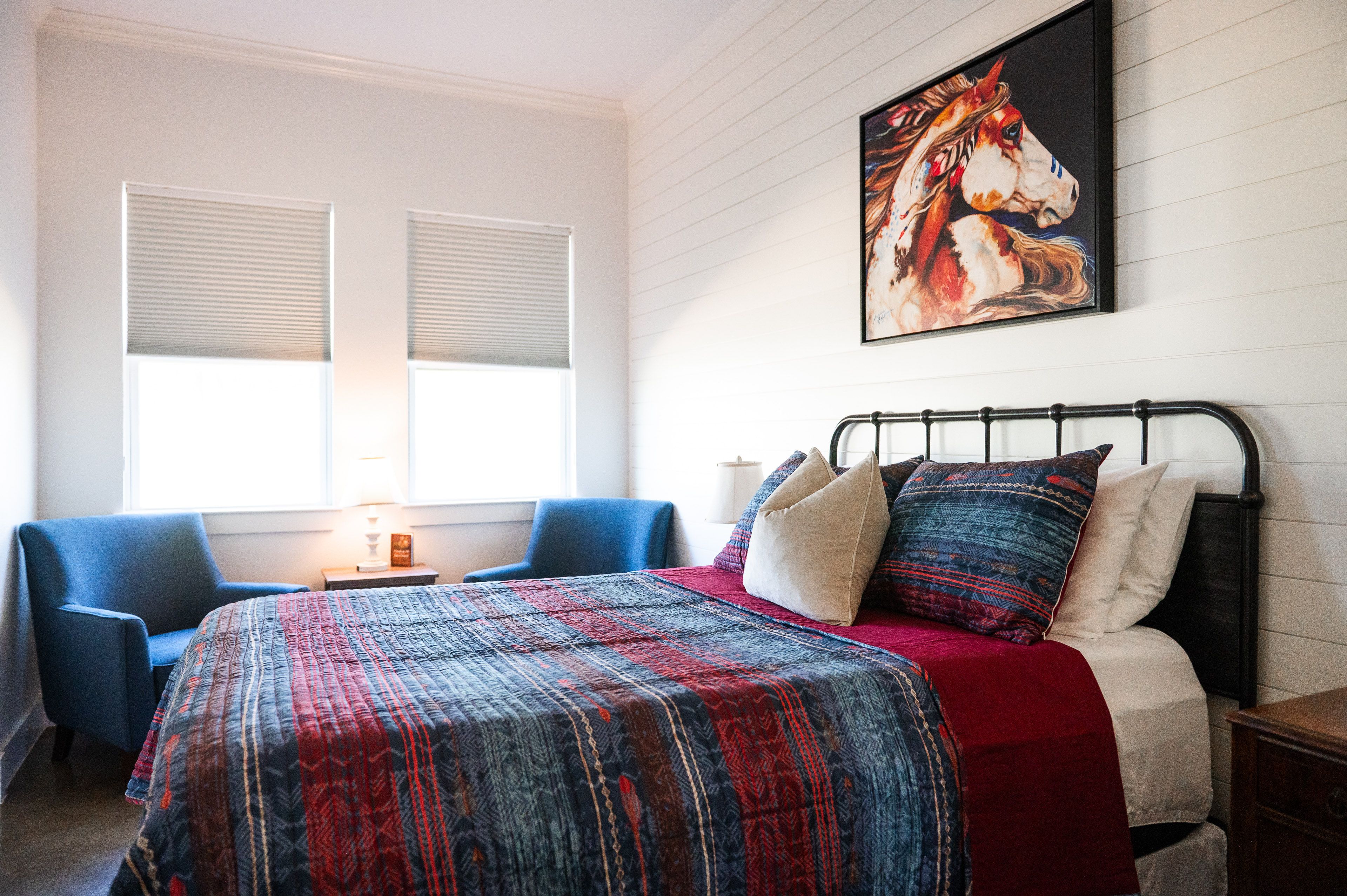 Bedroom 1 | Queen Bed | Flat-Screen TV | Central Air Conditioning/Heat