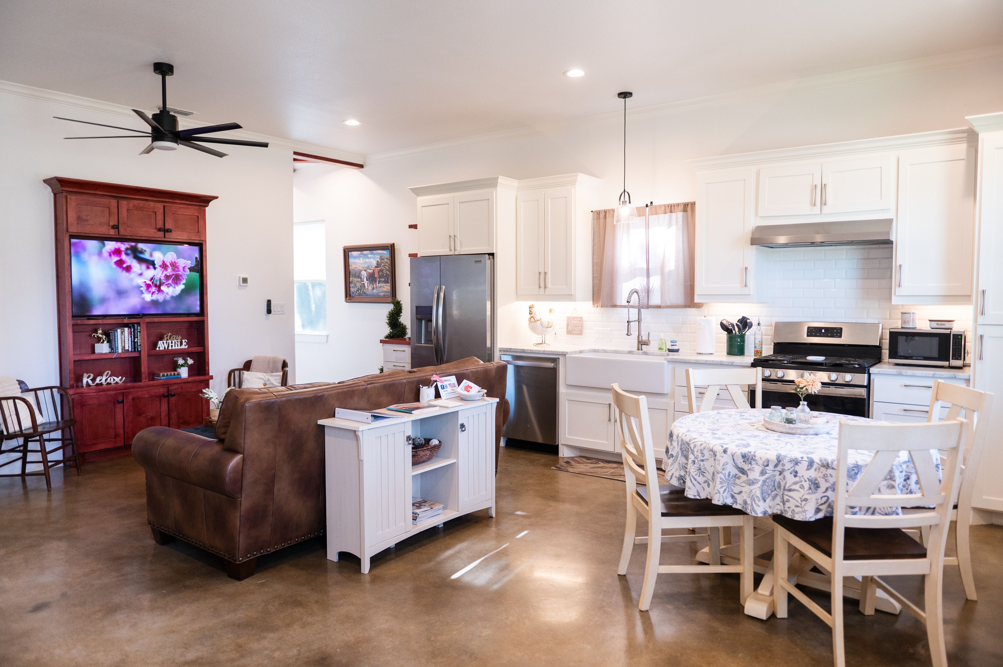 Living Room | Flat-Screen TV | Ceiling Fan | Dog Friendly w/ Fee | Free WiFi