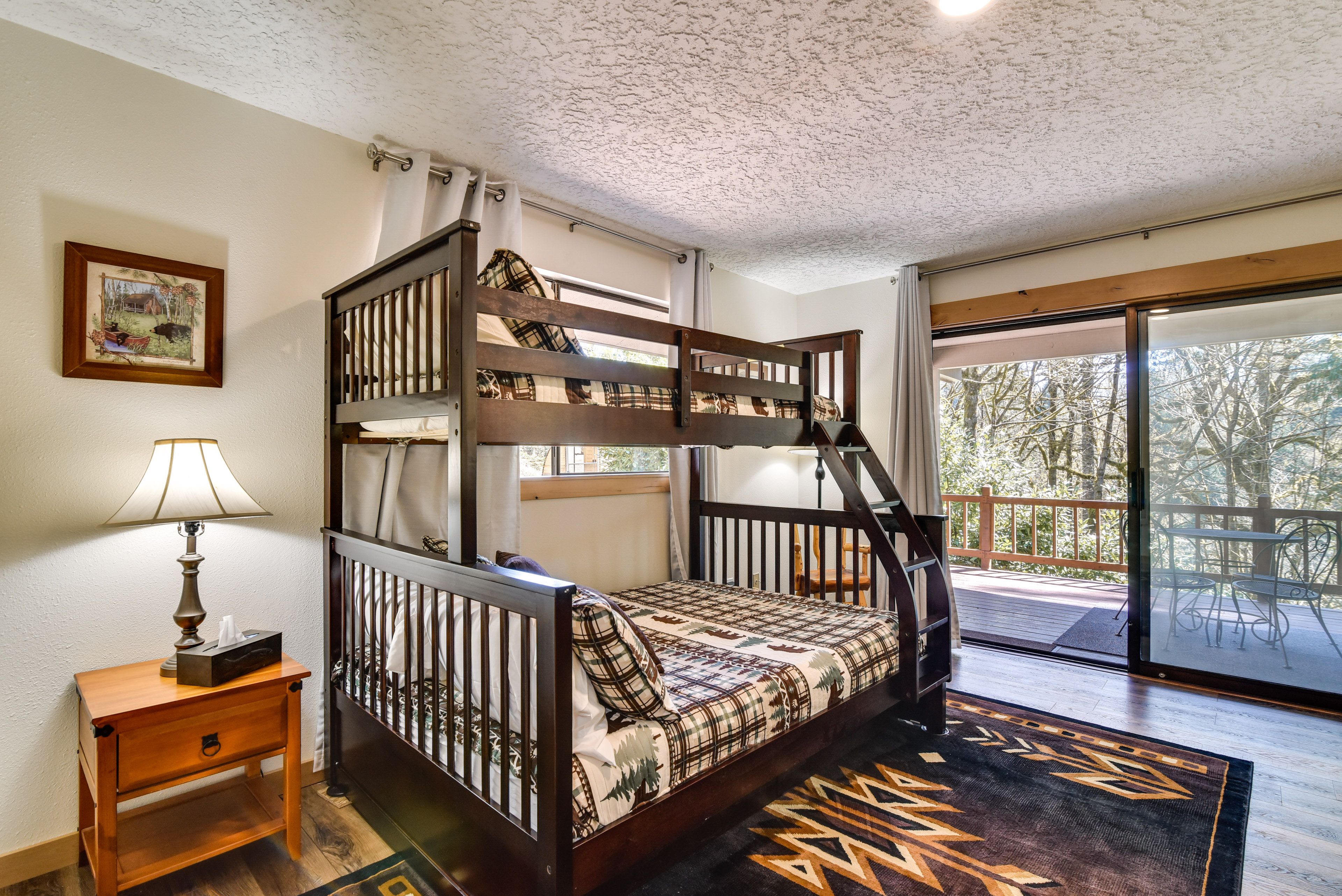 Bedroom 2 | Twin/Full Bunk Bed w/ Twin Trundle | Deck Access