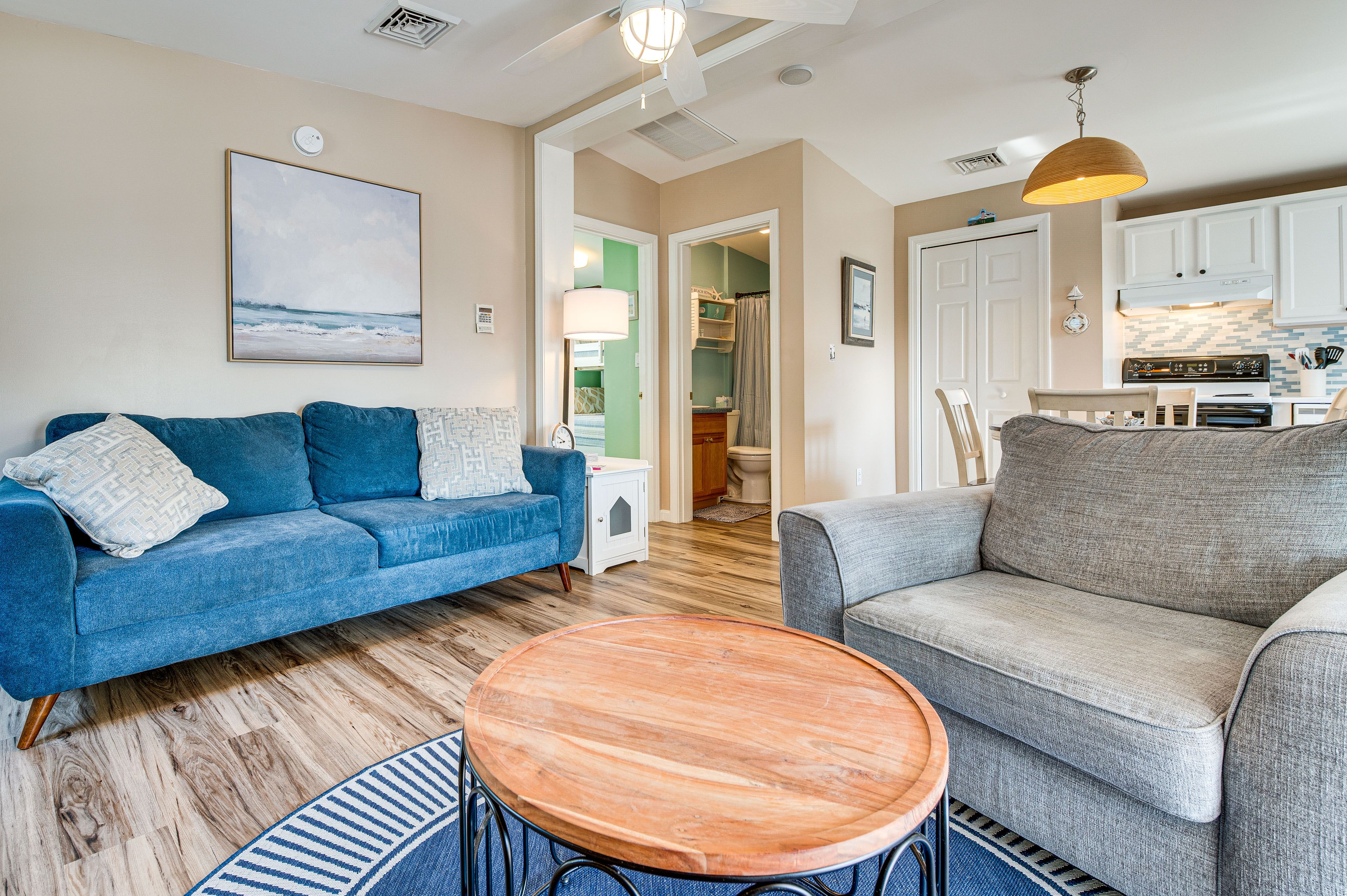 Wells Vacation Rental | 2BR | 1BA | 600 Sq Ft | 4 Steps to Enter