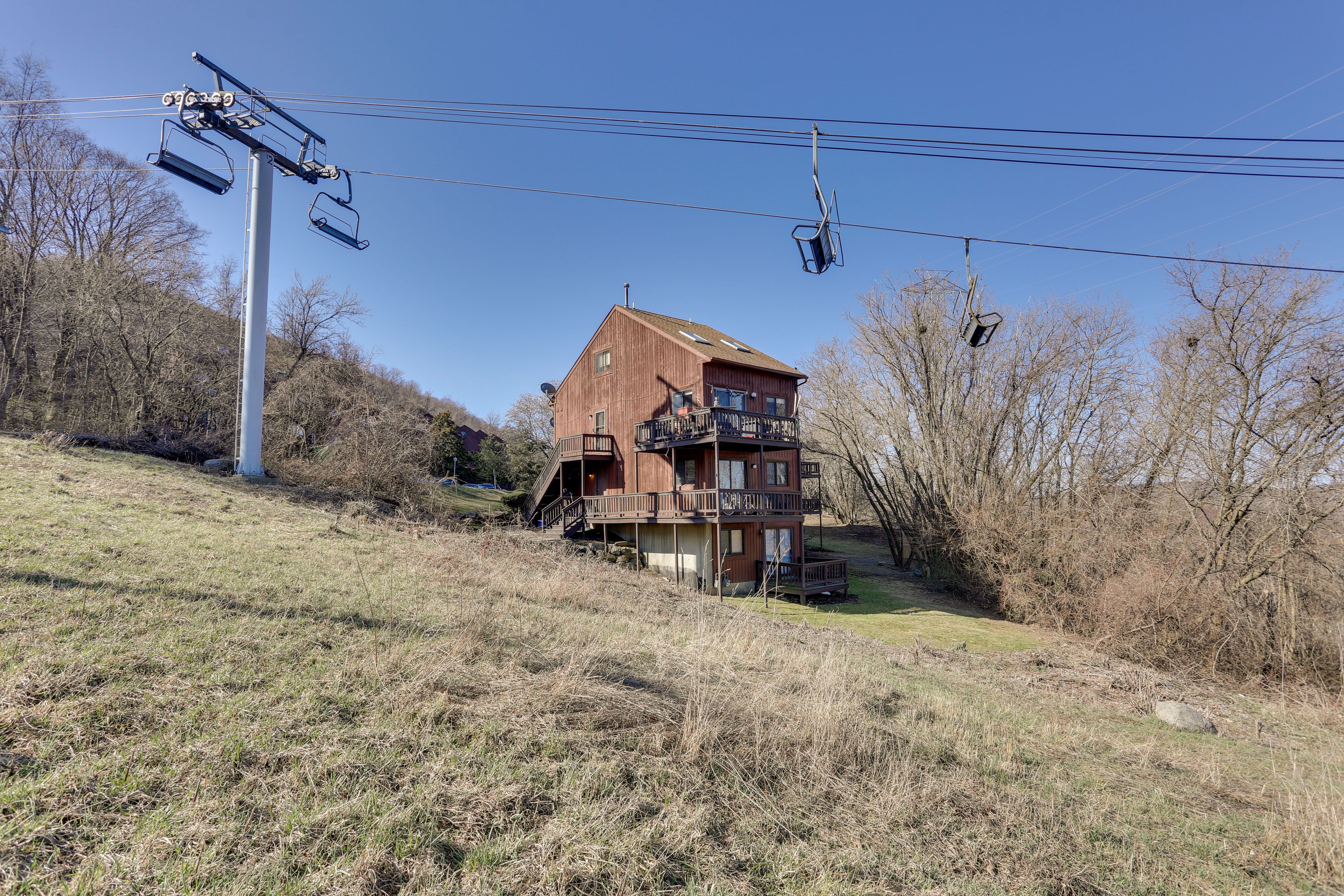 House Exterior | Lockbox Entry | Pet Friendly (w/ Fee) | Ski-In/Ski-Out