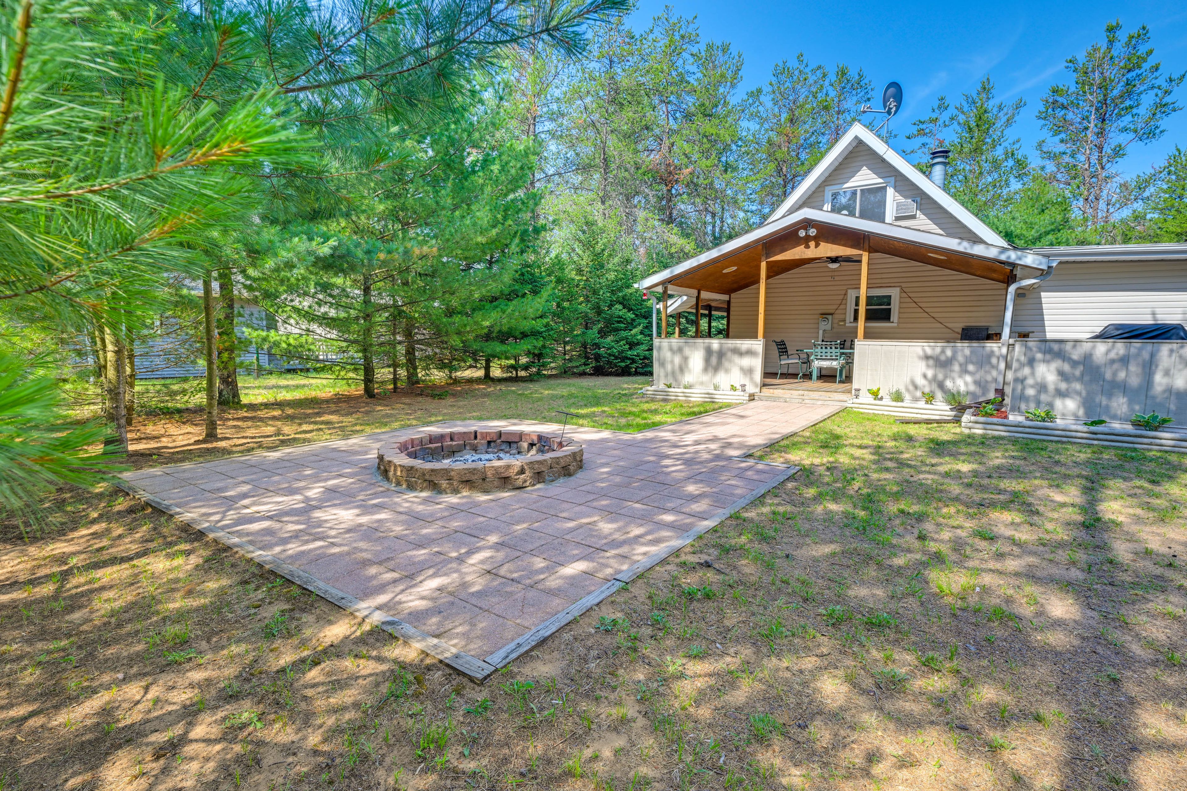Back Exterior | Covered Deck | Fire Pit