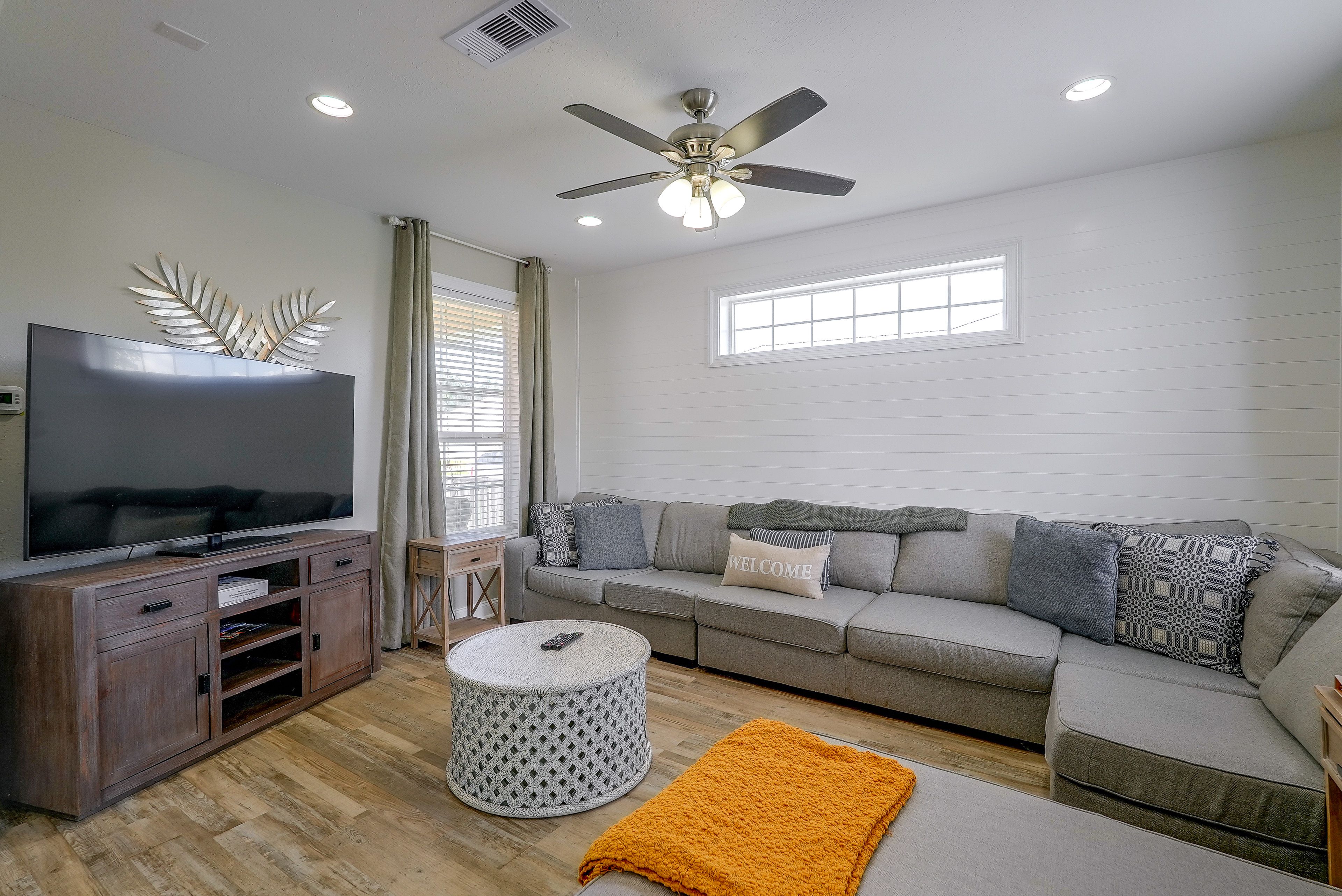 Living Room | Sleeper Sofa | Electric Fireplace | 1st Floor
