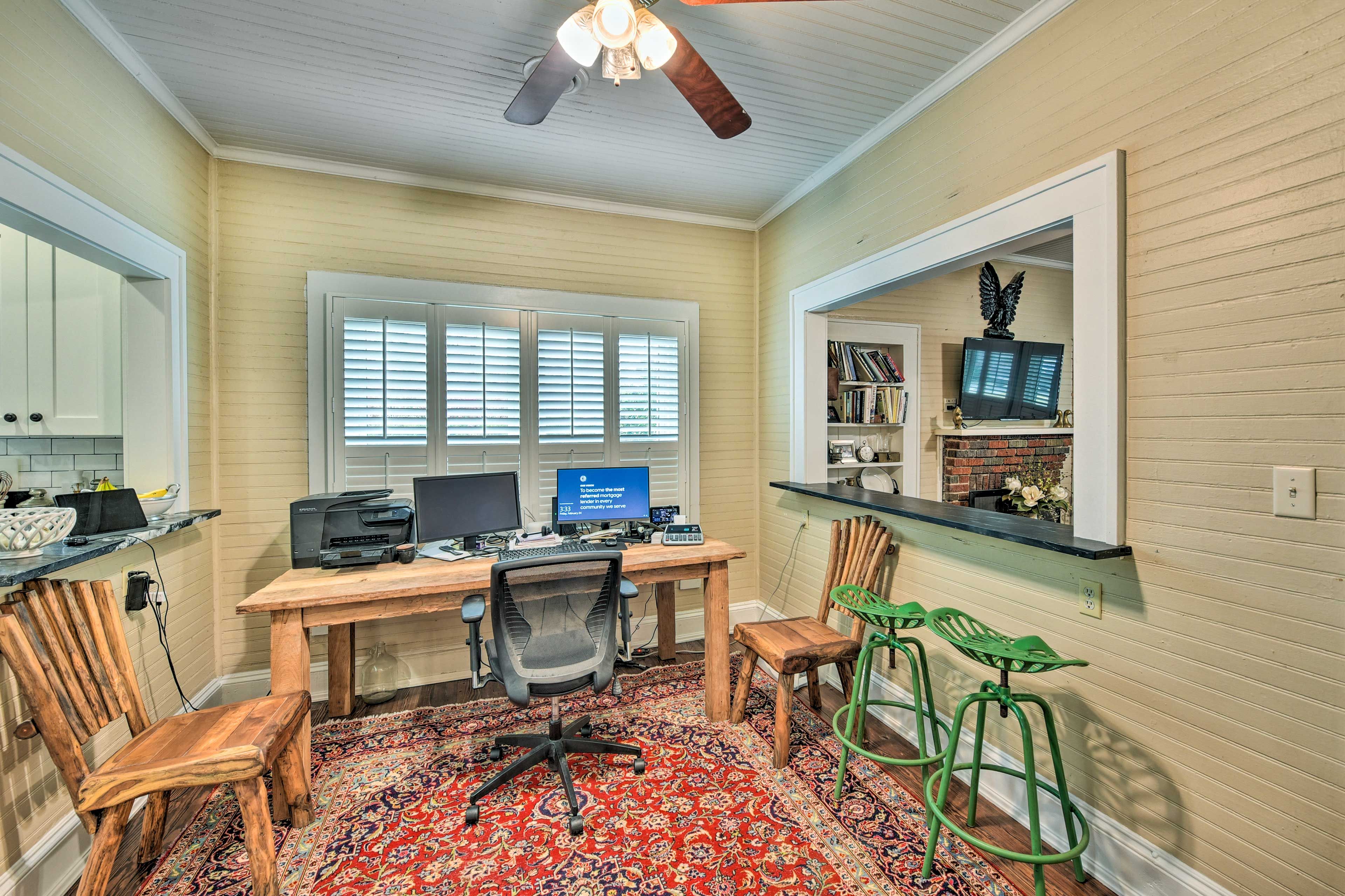 Office | Desk Workspace | Monitors | Printer