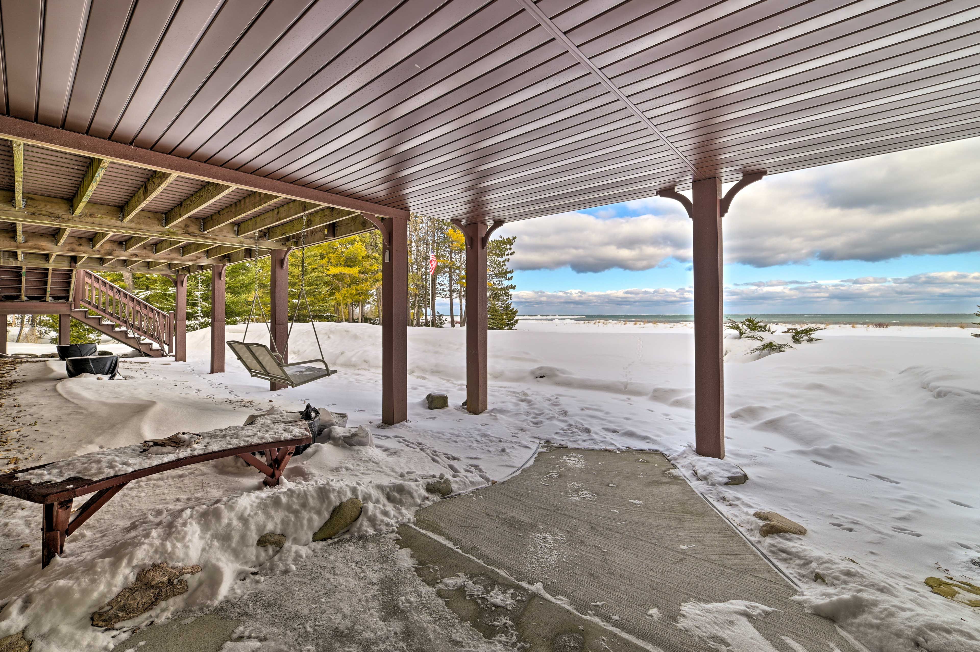 Covered Patio | Porch Swing | Gas Grill