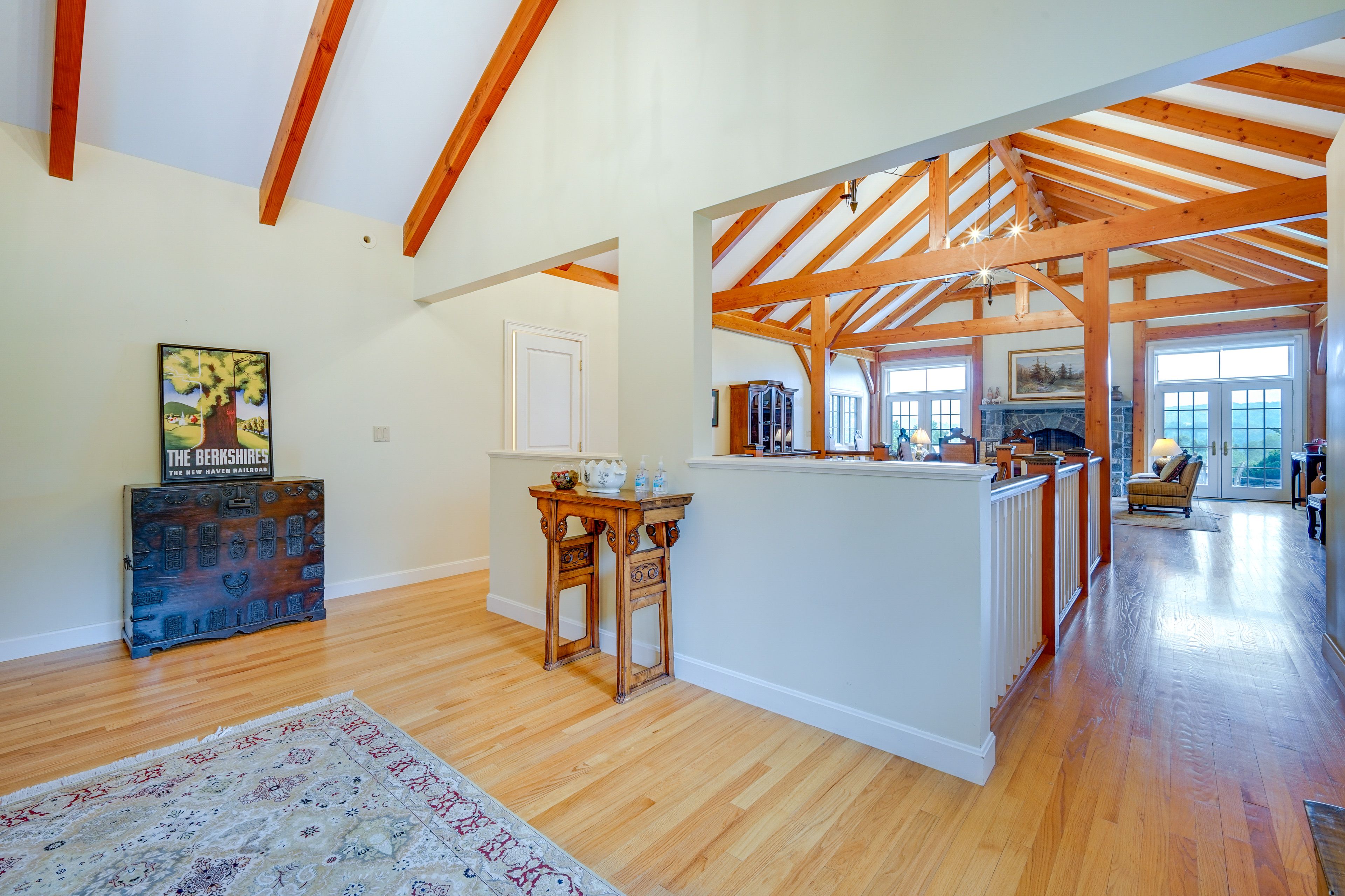 Living Room | Stone Fireplace | Free WiFi | Central A/C & Heat