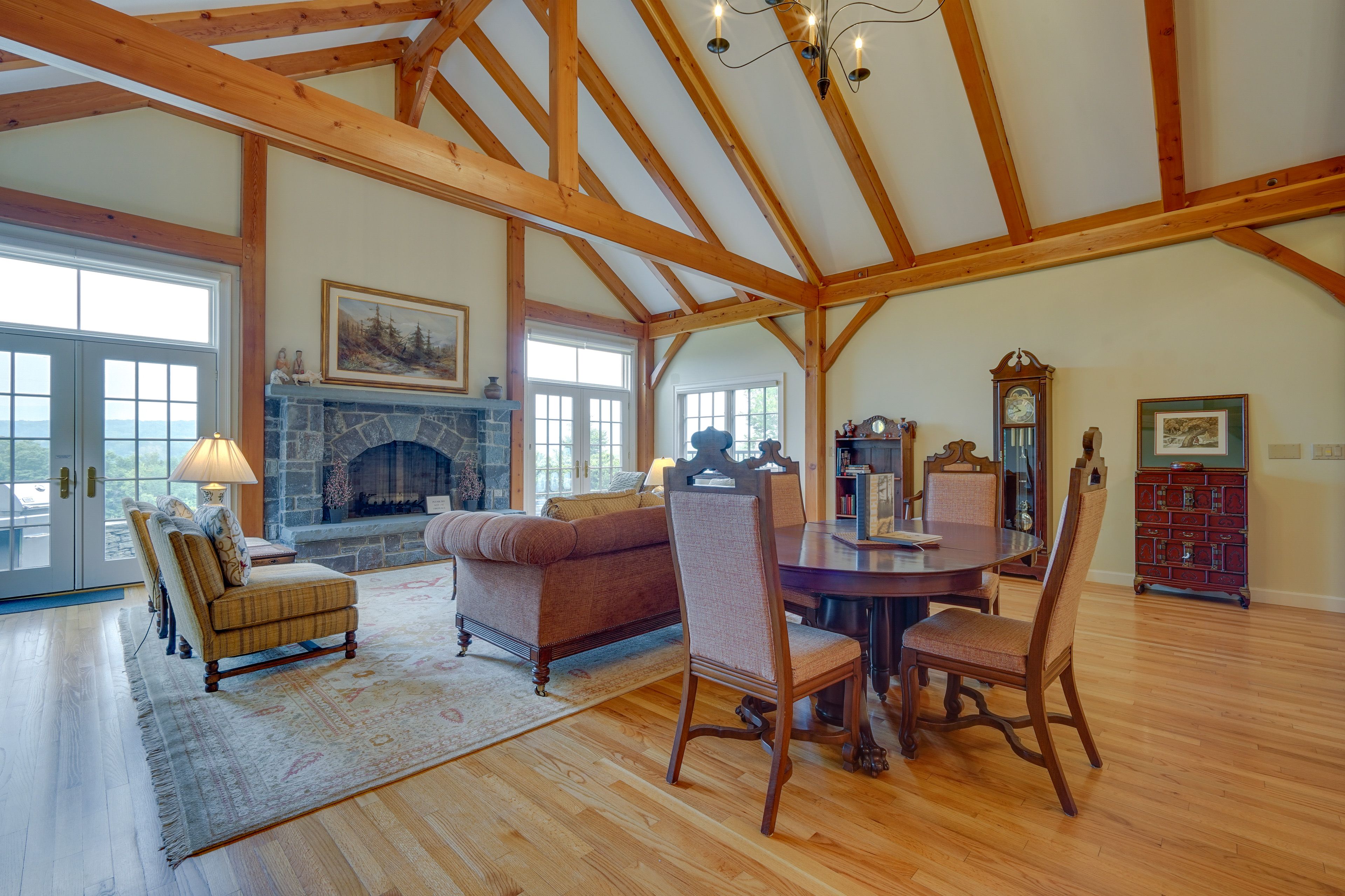 Great Room | Timber-Framed Vaulted Ceilings