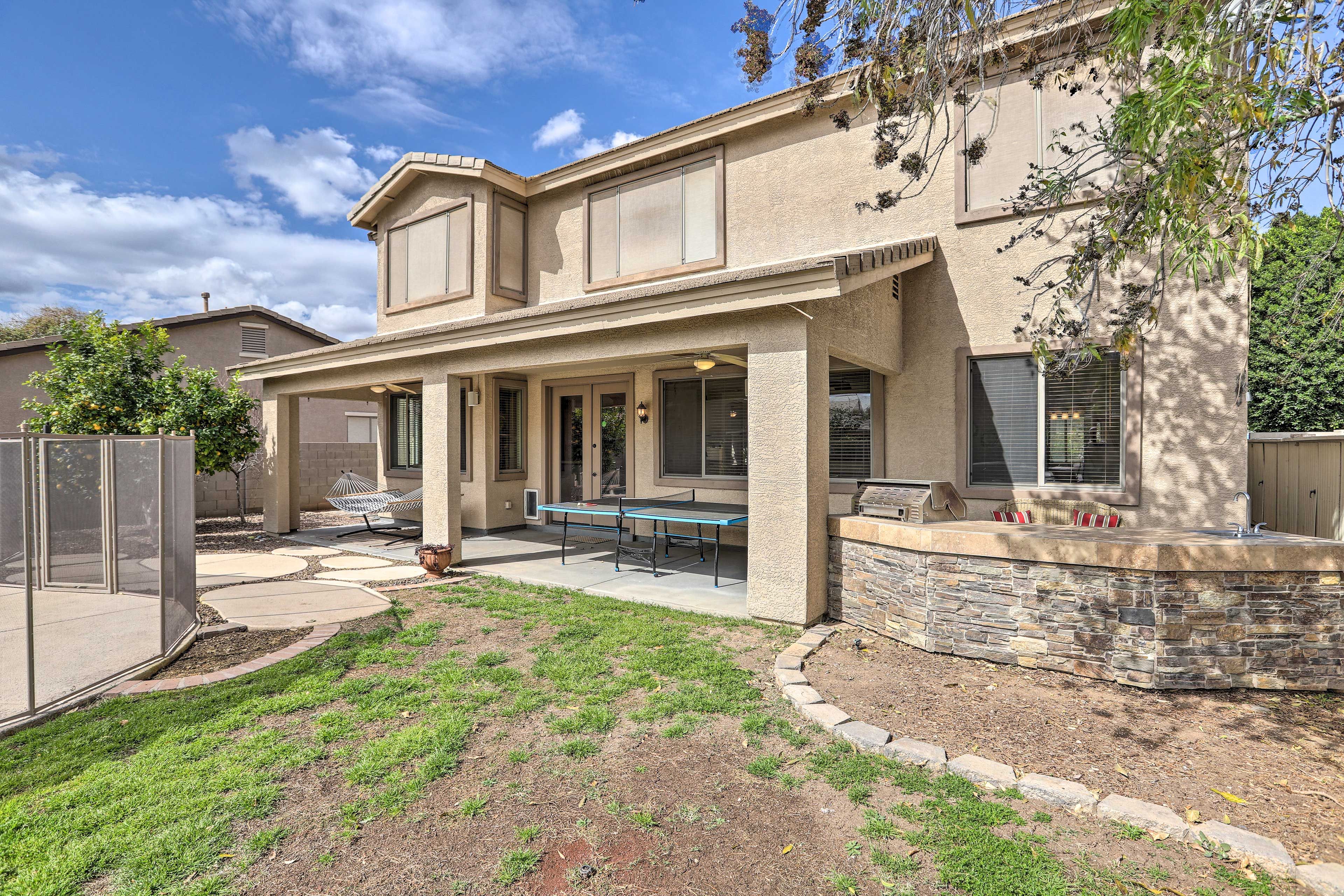 Backyard | Covered Patio | Outdoor Kitchen