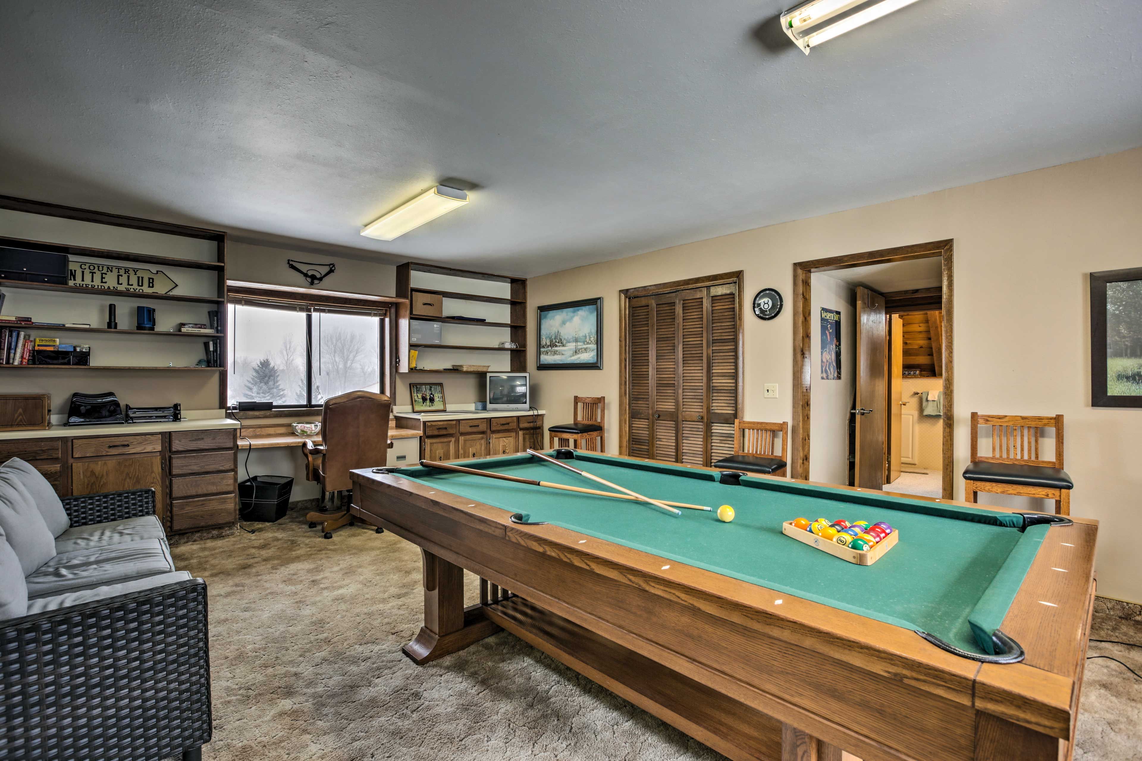 Game Room | Pool Table | Books