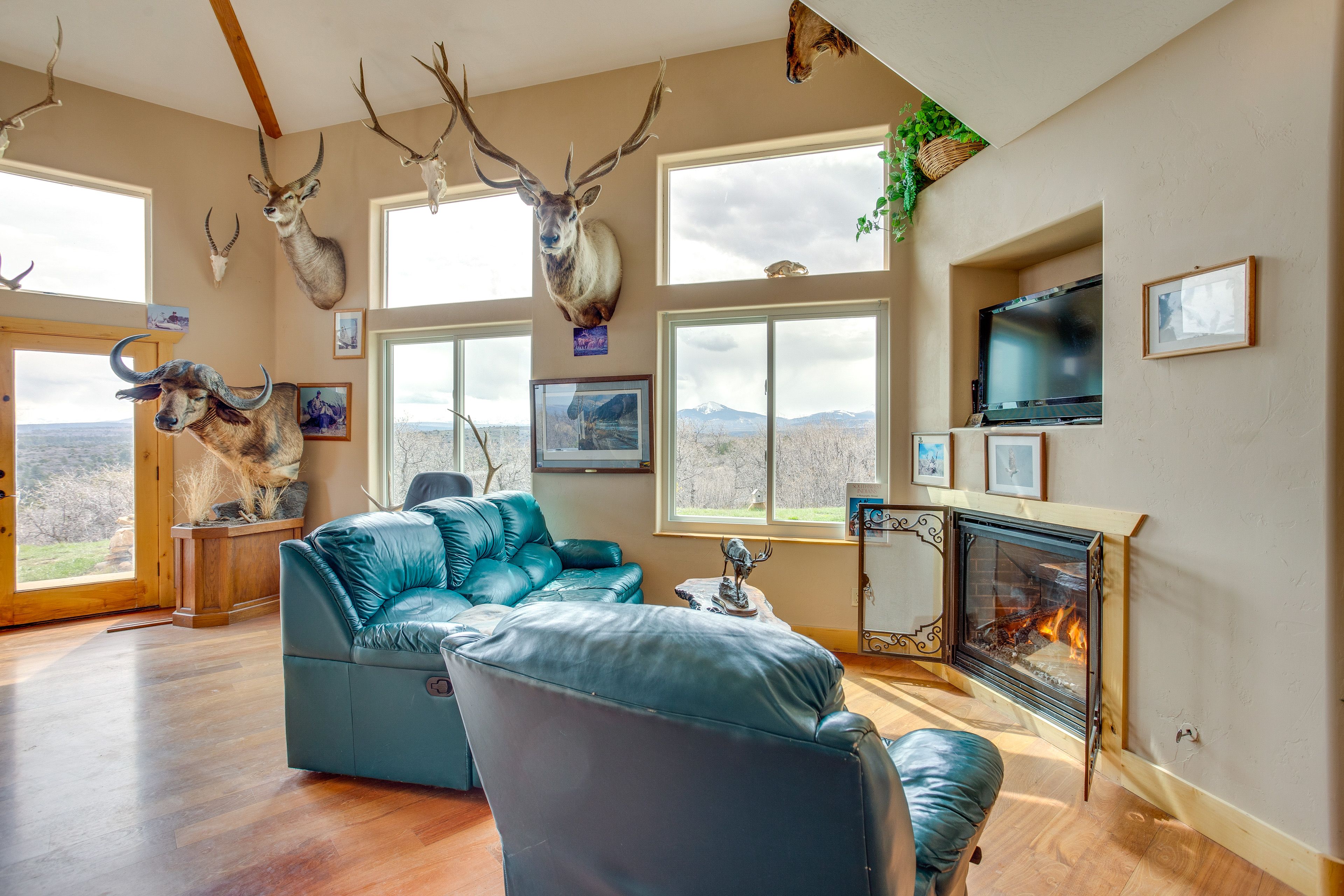 Living Room | Gas Fireplace | Cable TV | Patio Access