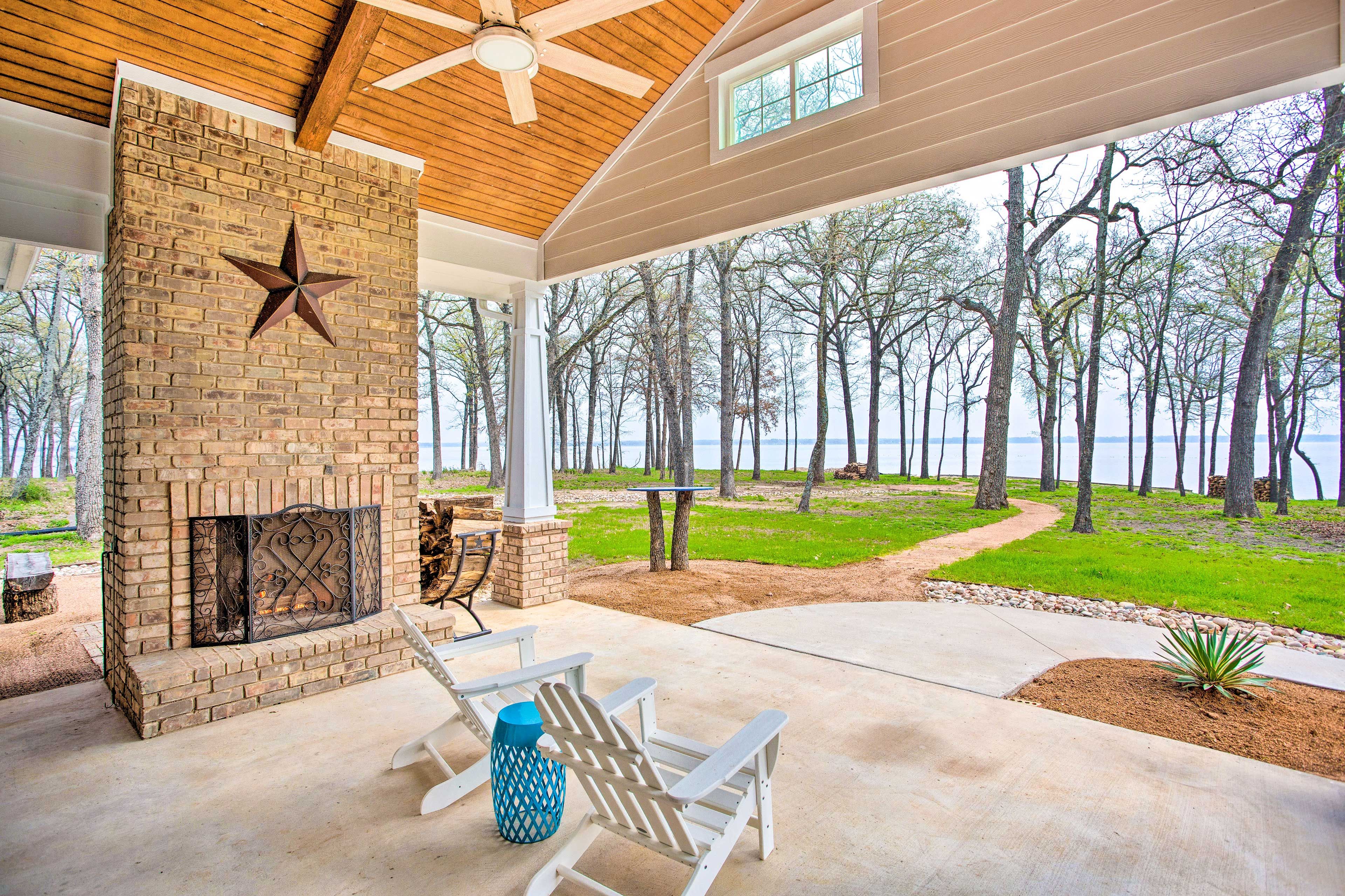 Covered Patio | Fireplace | Wood Provided | Lake Views