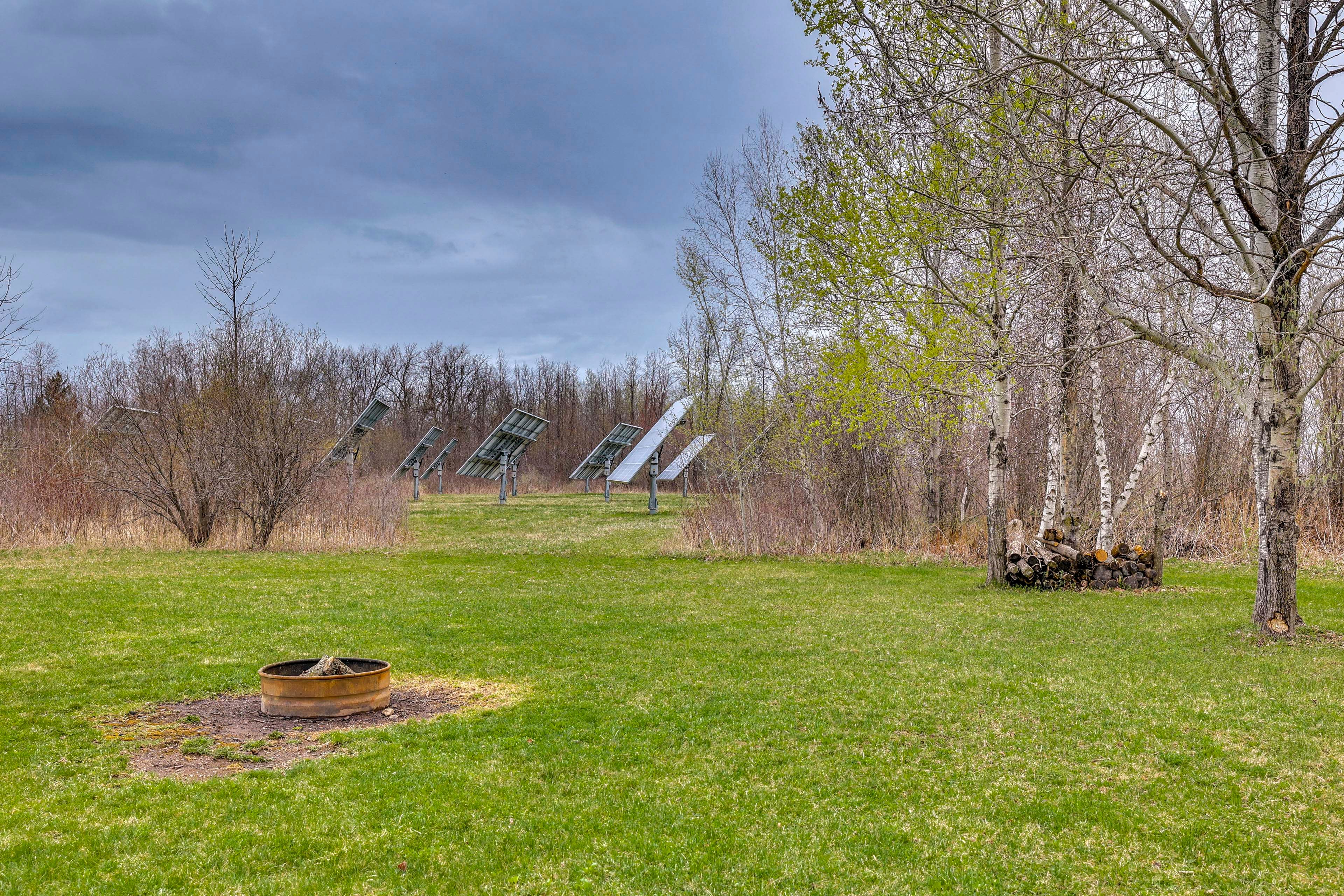 Yard | Solar Panels | Fire Pit