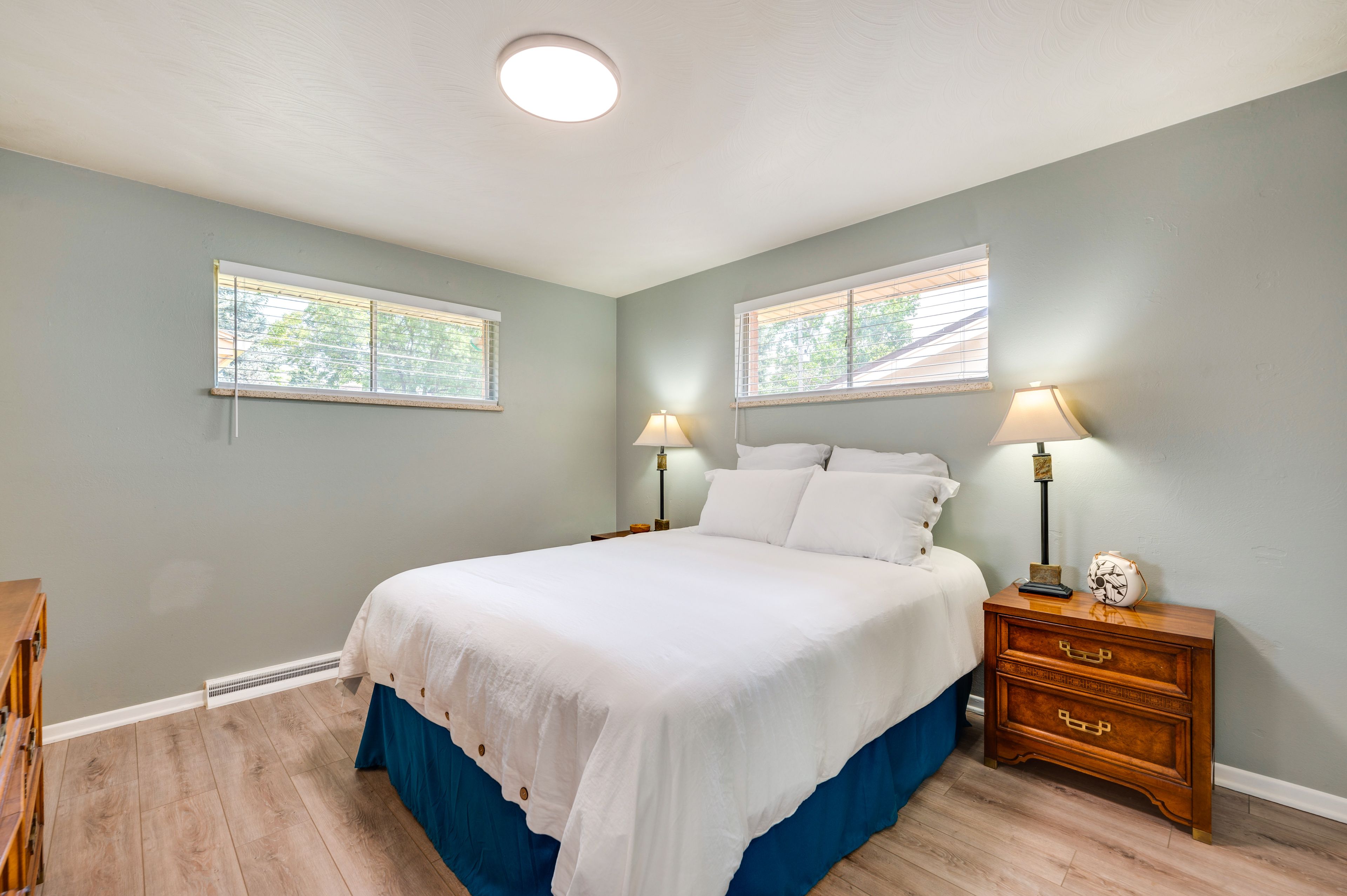Bedroom 1 | Queen Bed | Main Level | En-Suite Half Bathroom