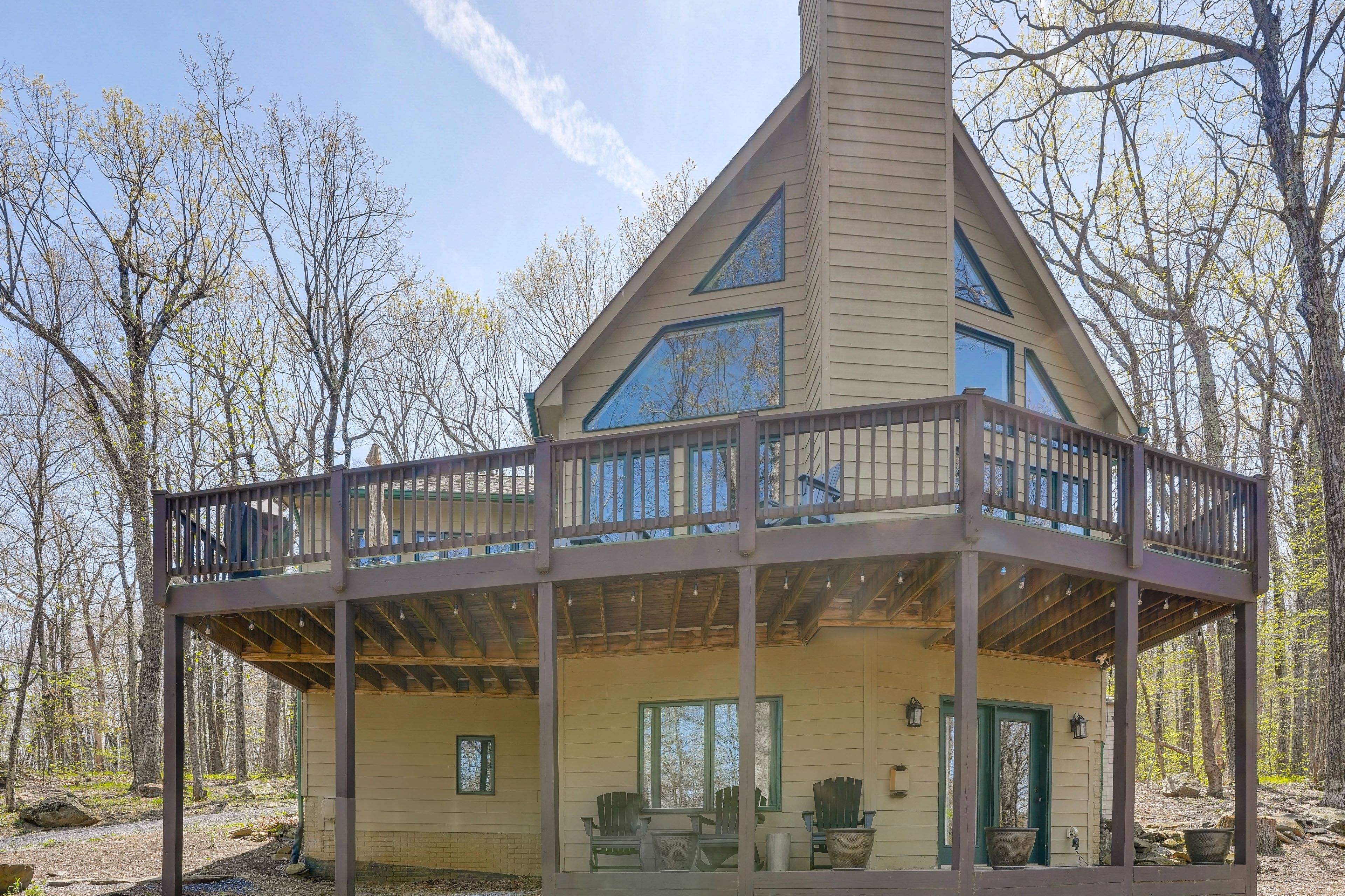 Exterior | Furnished Deck | 3-Story Home