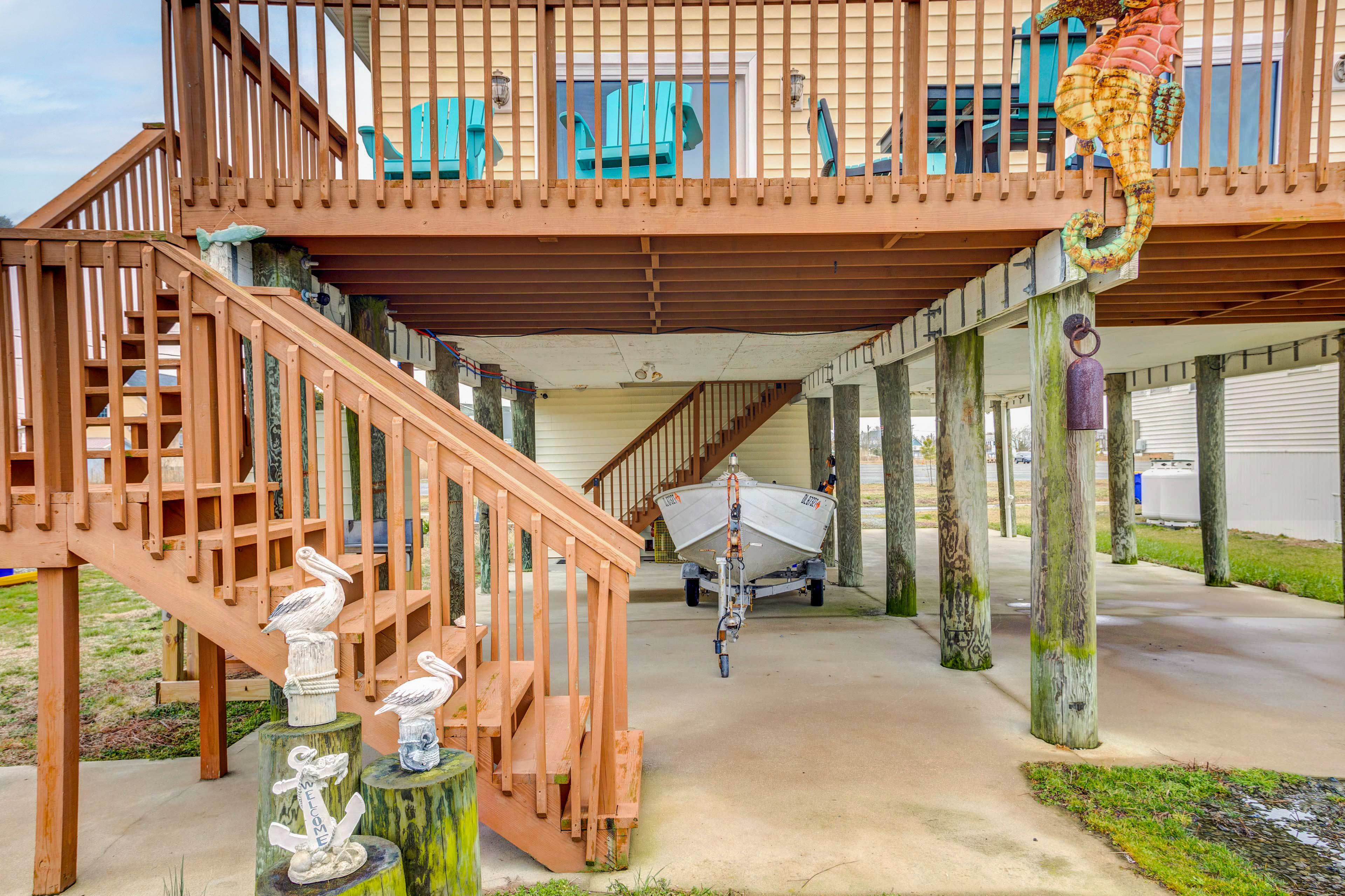 Patio | Boat Not Included | Center Stairs to Entrance