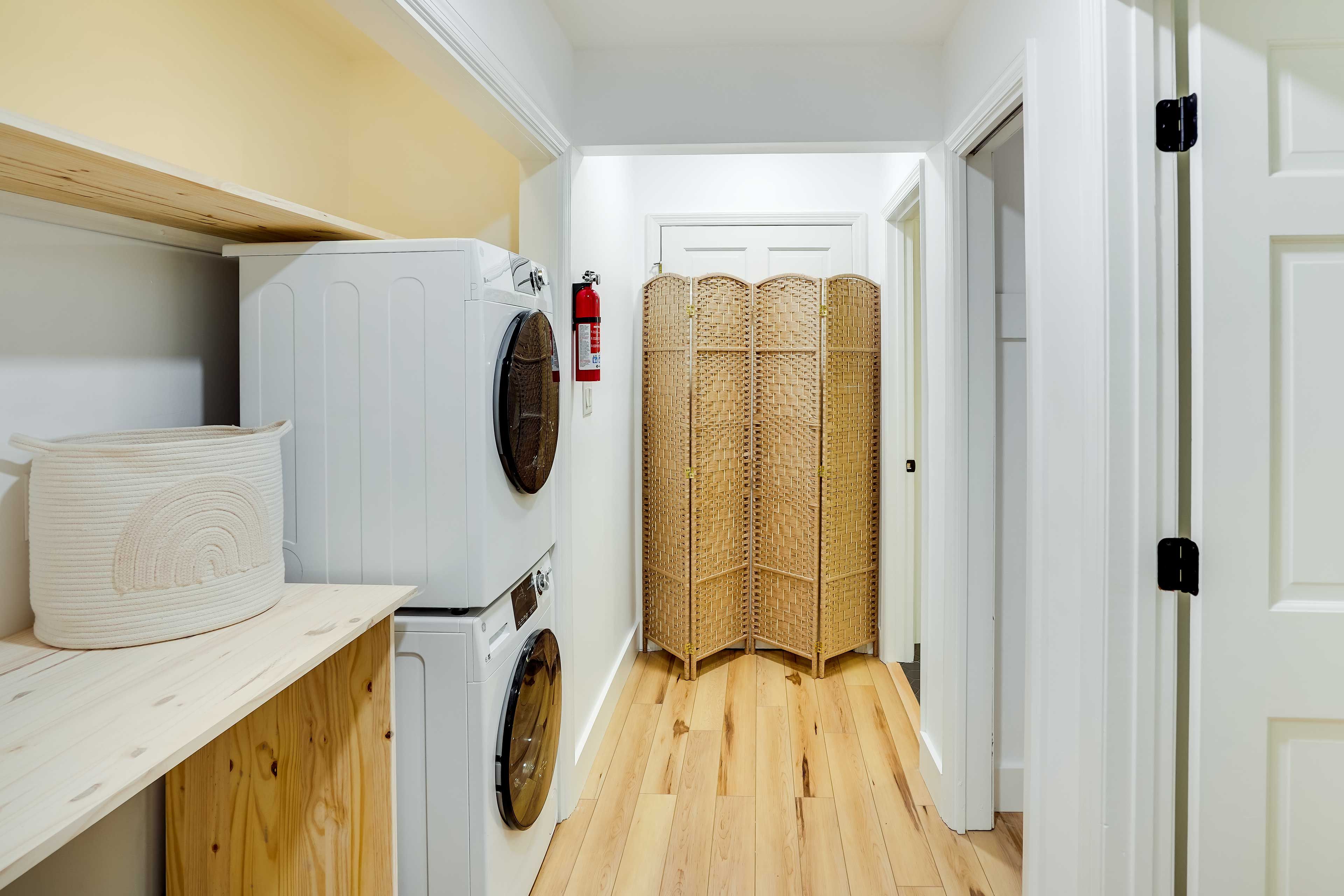 Laundry Room | Main Level | Stackable Washer + Dryer