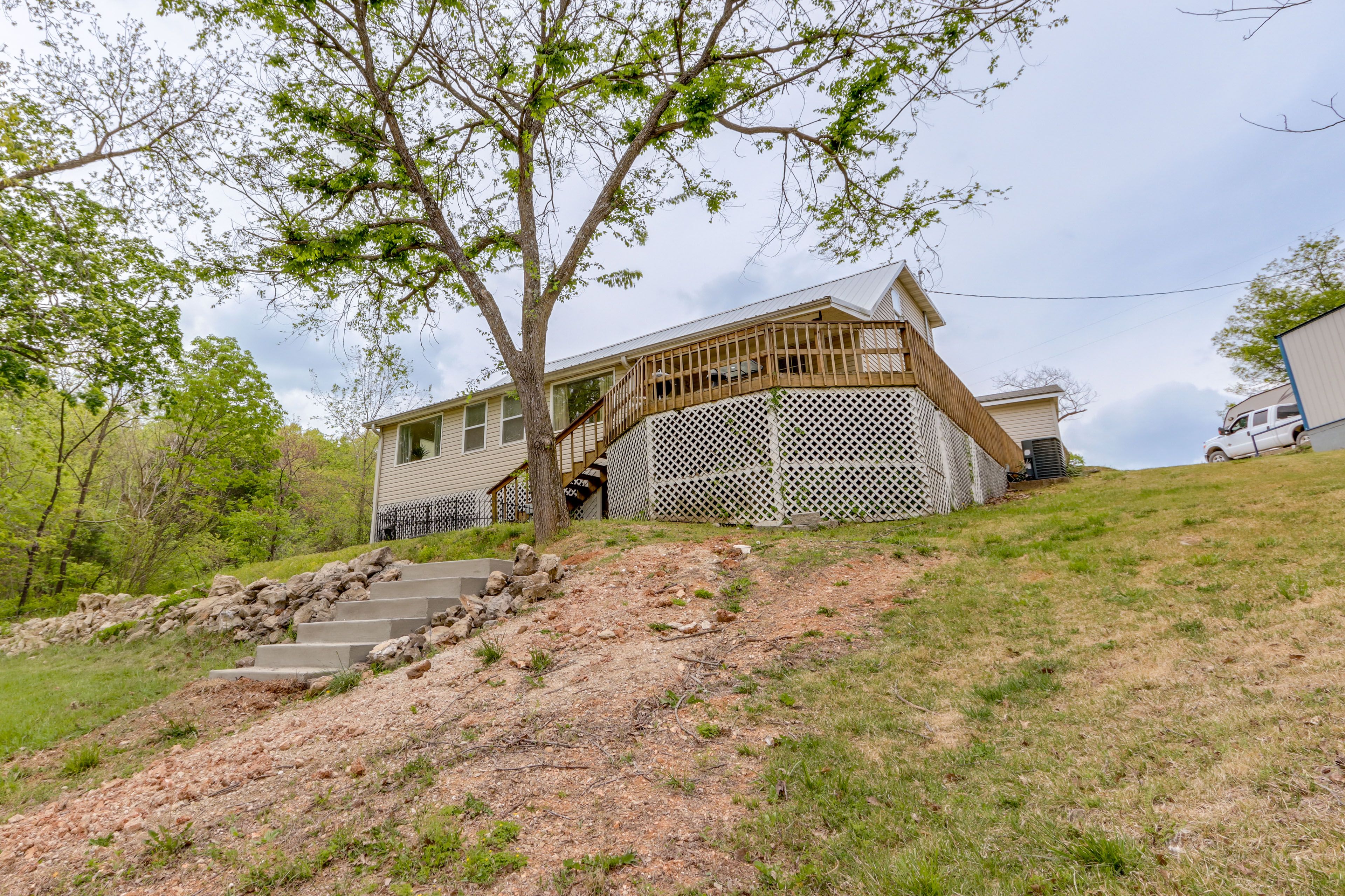 House Exterior | Stairs to Access Lake