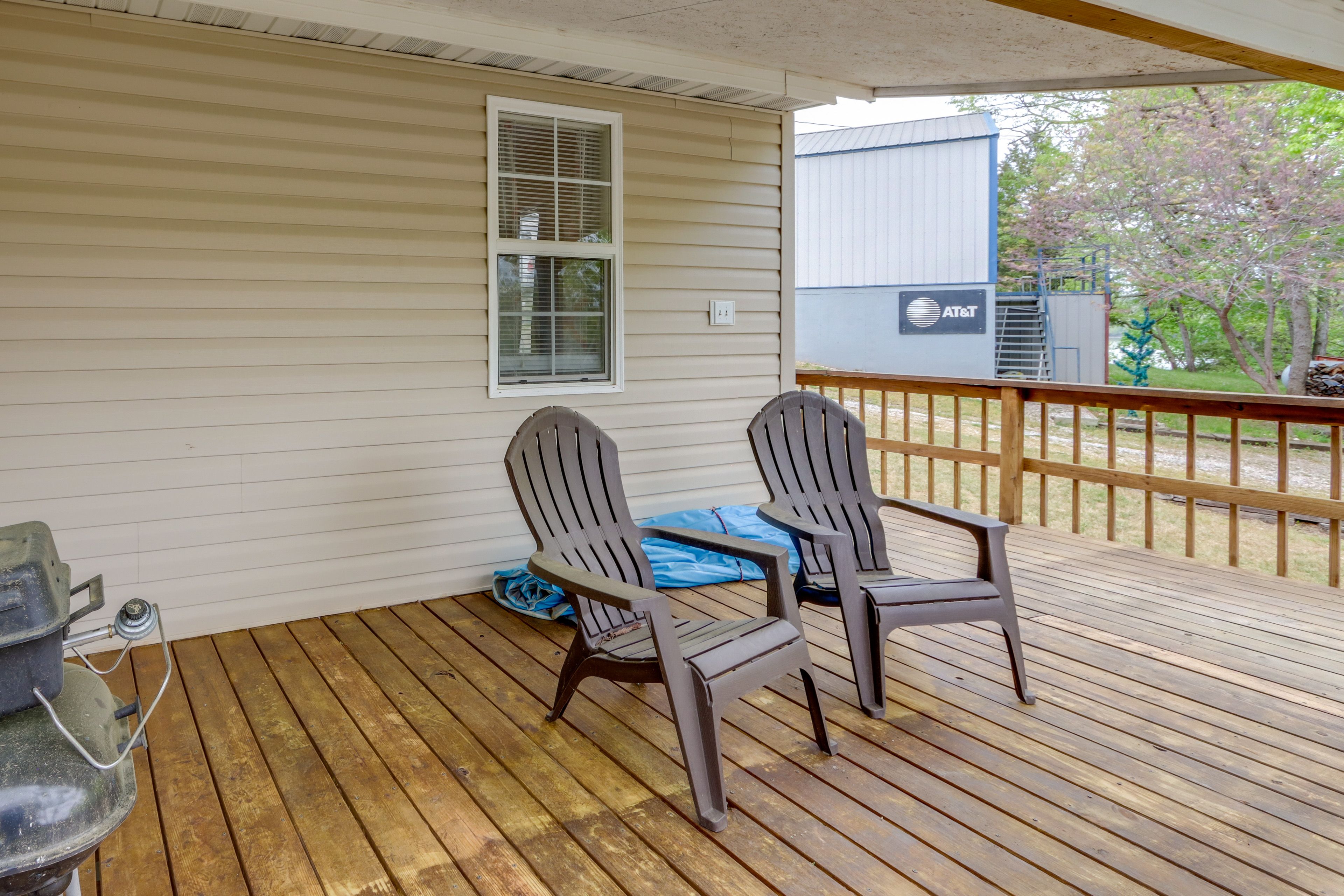 Deck | Charcoal Grill | Lake Views
