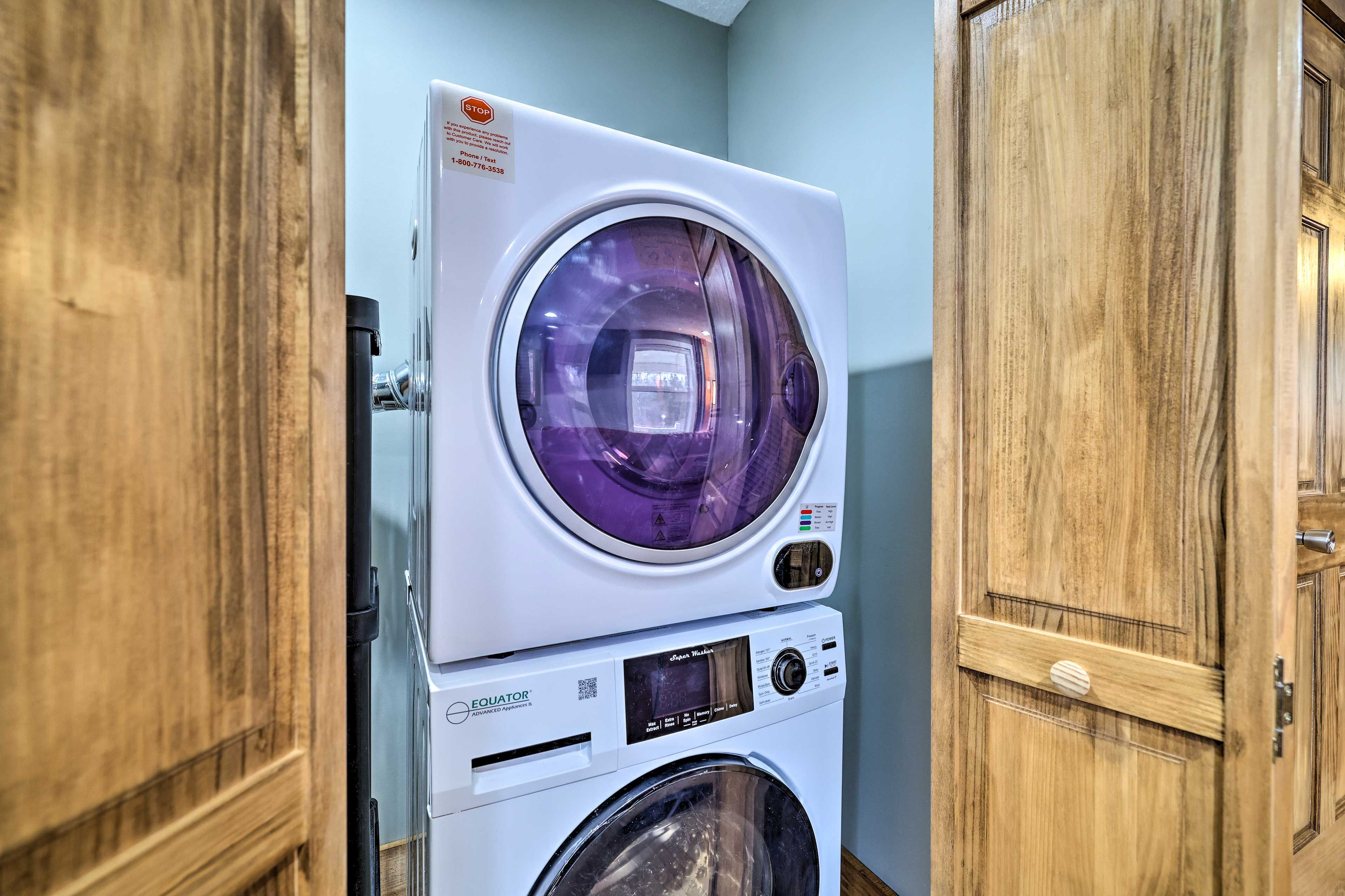Washer & Dryer | Detergent Provided