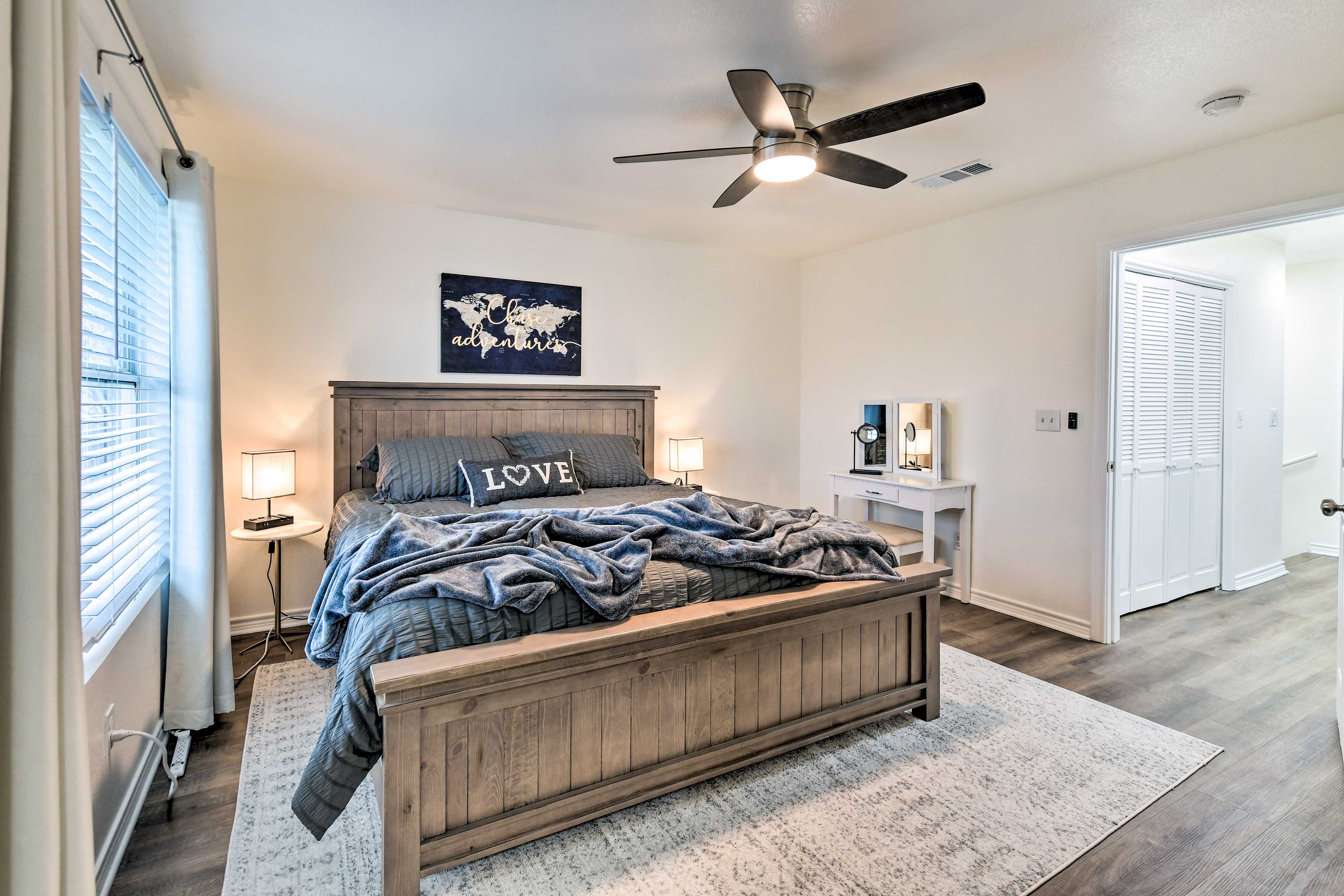 Bedroom 1 | King Bed | Linens & Towels | Smart TV | Vanity | En-Suite Bathroom