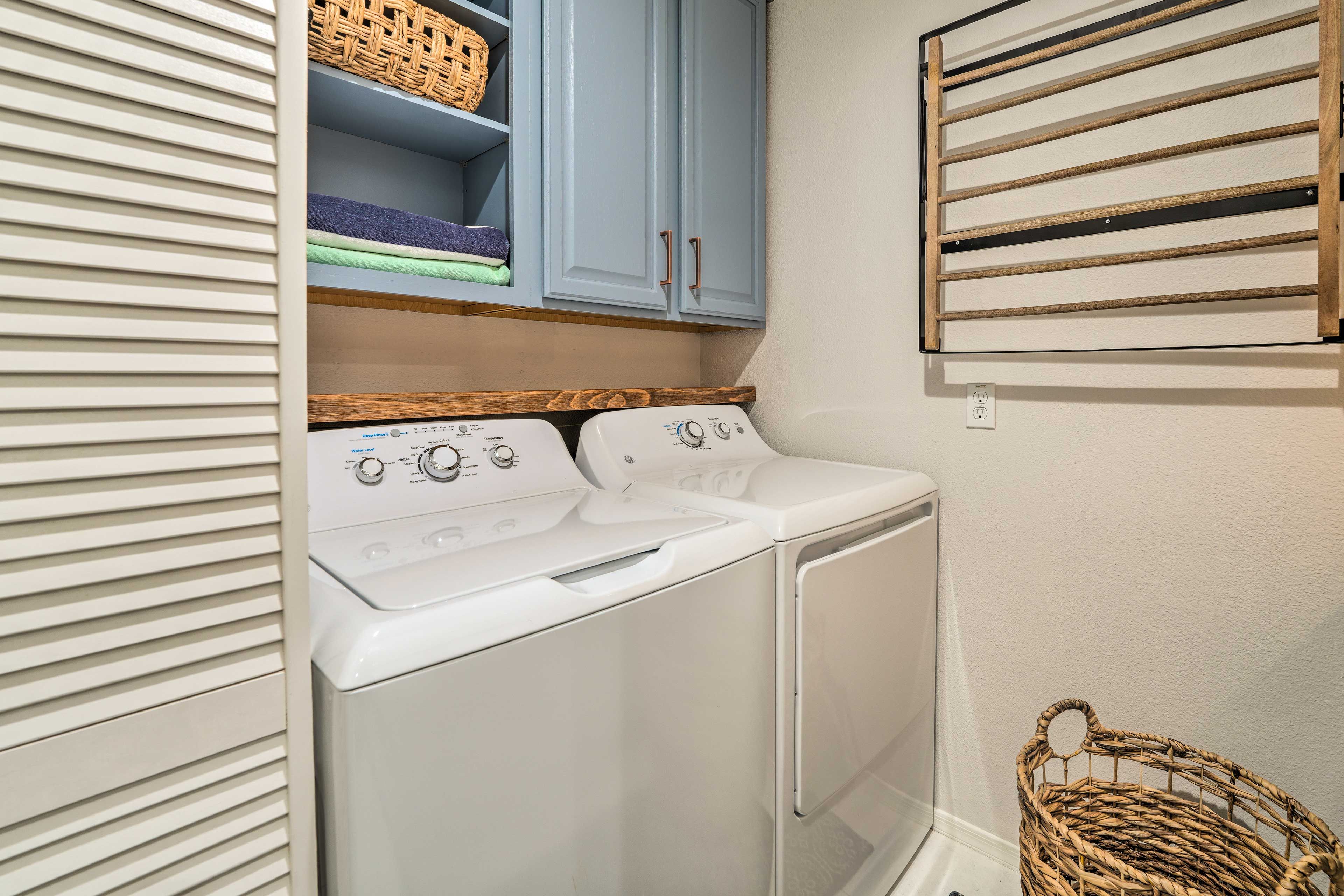 Laundry Area | Washer/Dryer | Hangers | Trash Bags/Paper Towels