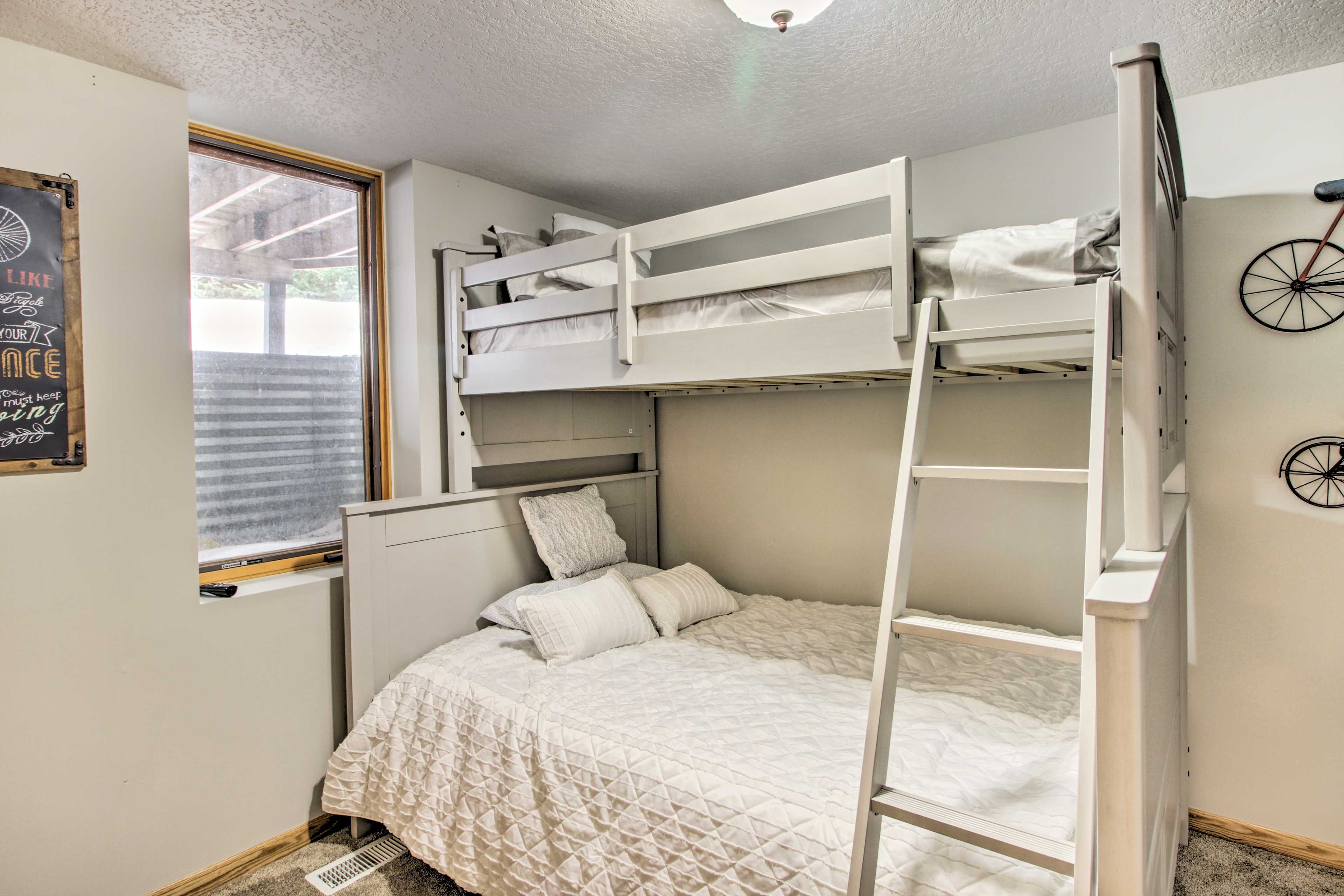 Bedroom 5 | Twin/Queen Bunk Bed | Lower Level | Stairs Required