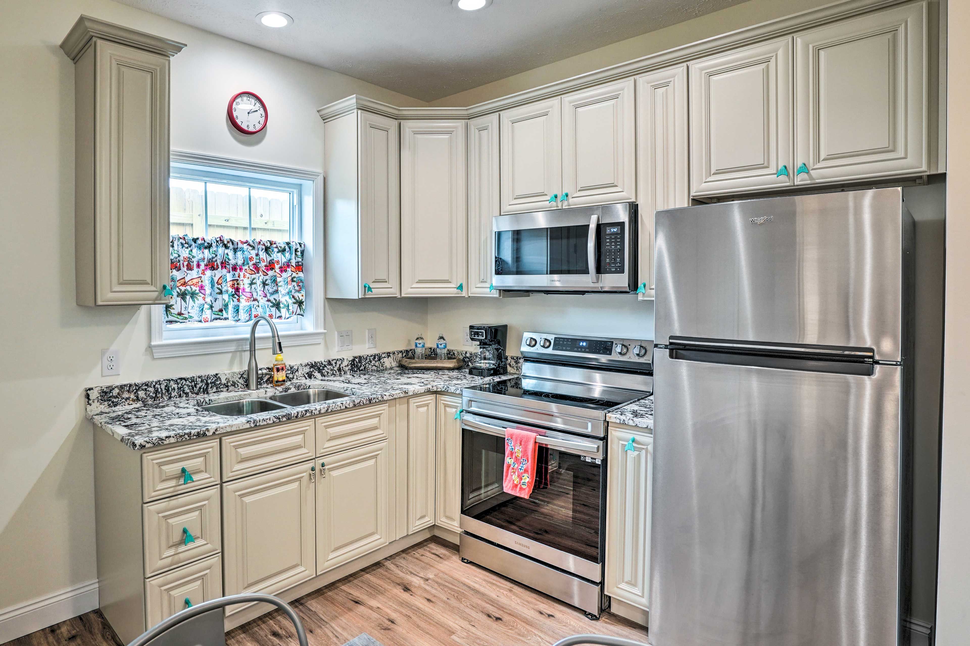 Kitchen | In-Unit Laundry | Central Location | Steps to Public Beach Access