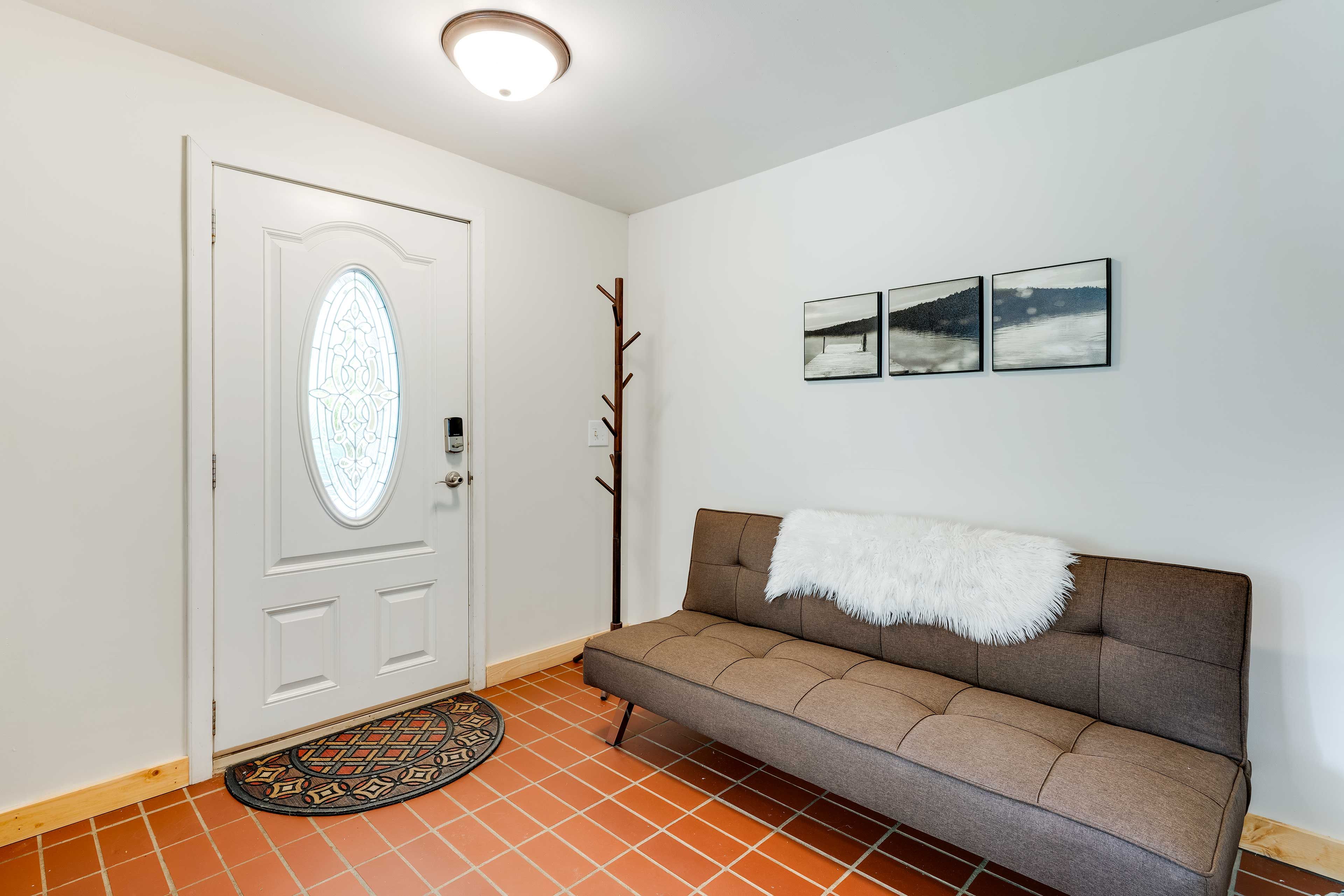 Entry Room | Futon | Steps to Main Living Spaces