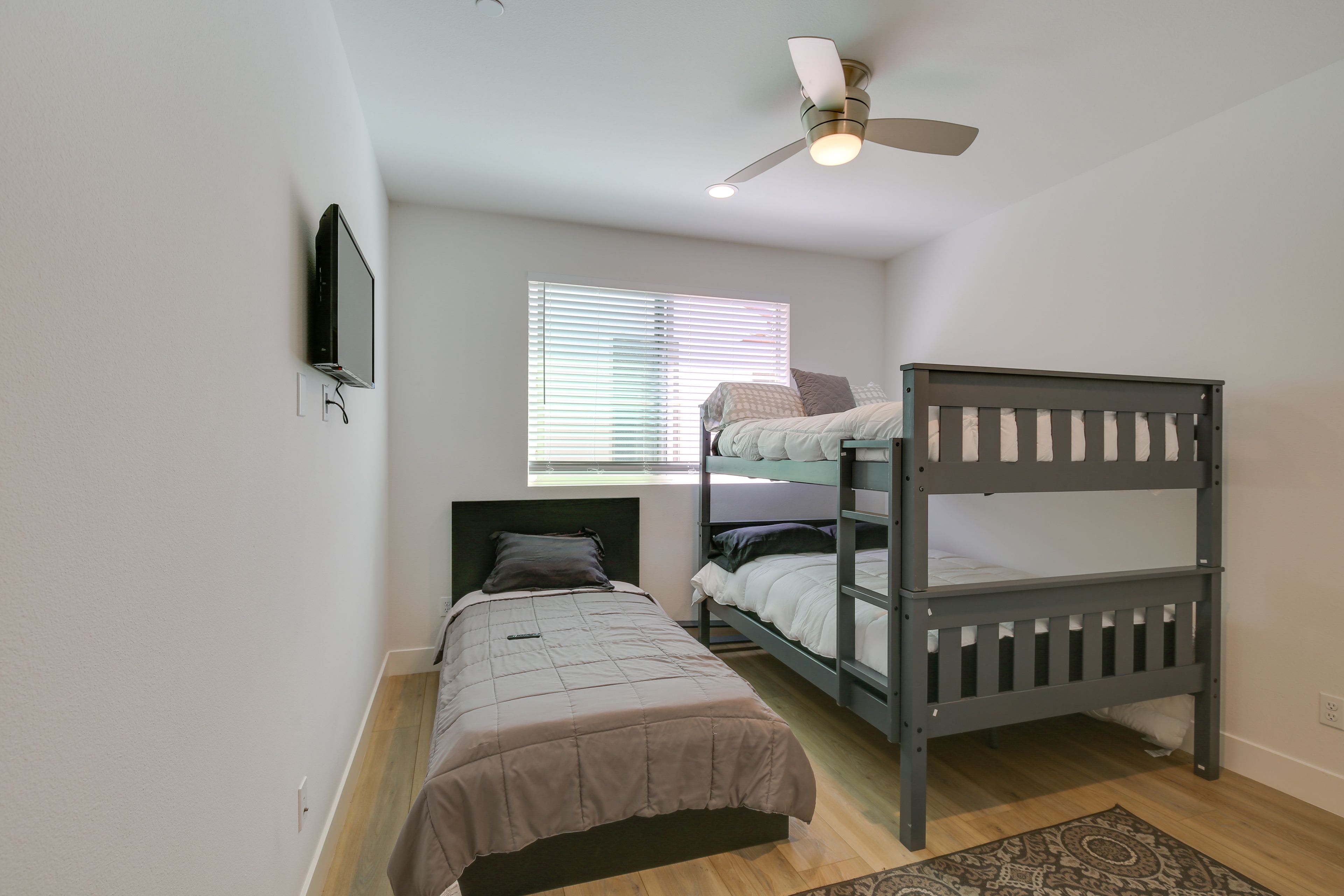 Bedroom 4 | Twin Bed, Full Bunk Bed | Smart TV w/ Cable | 1st Floor