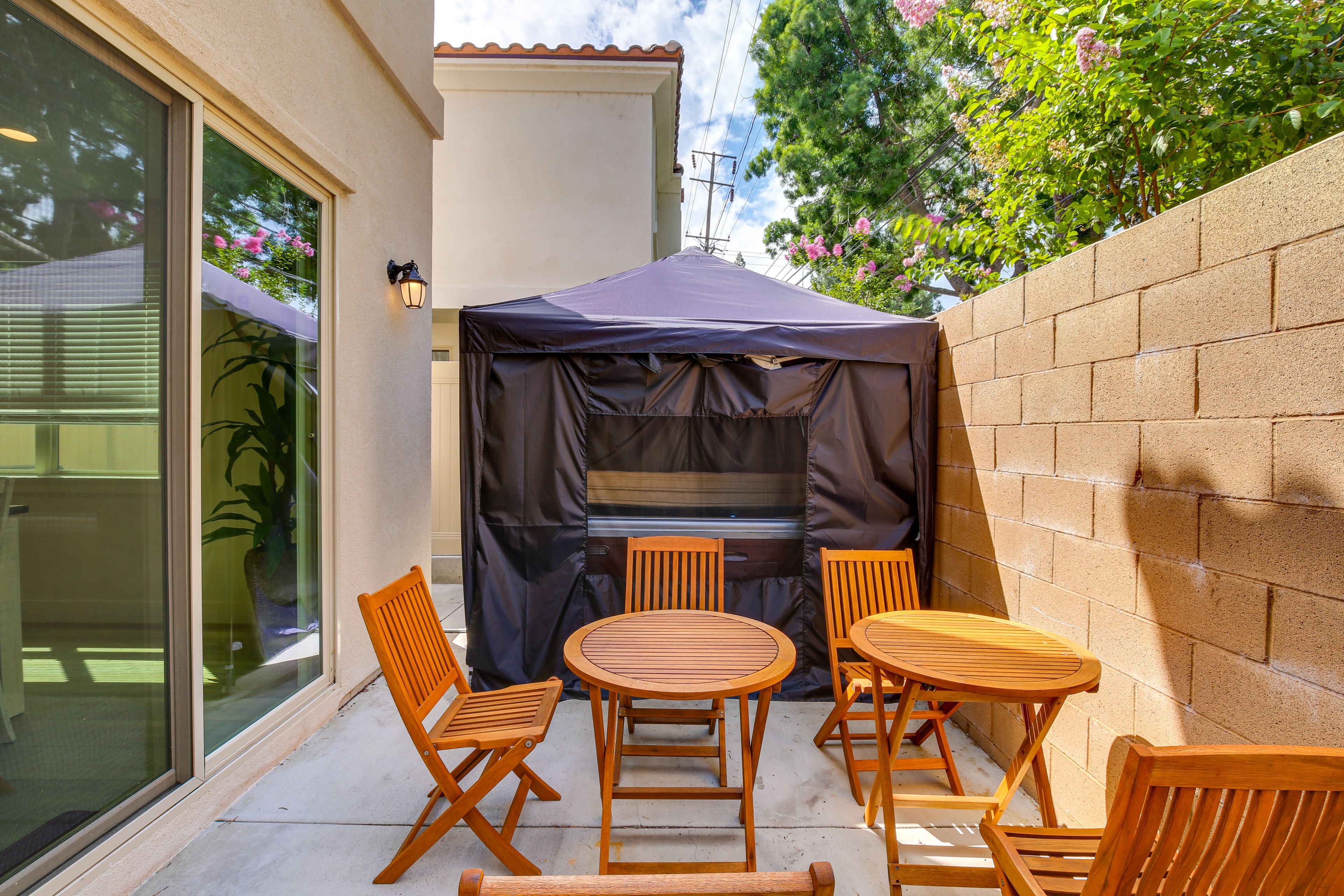 Furnished Patio | Hot Tub Not Available for Guest Use