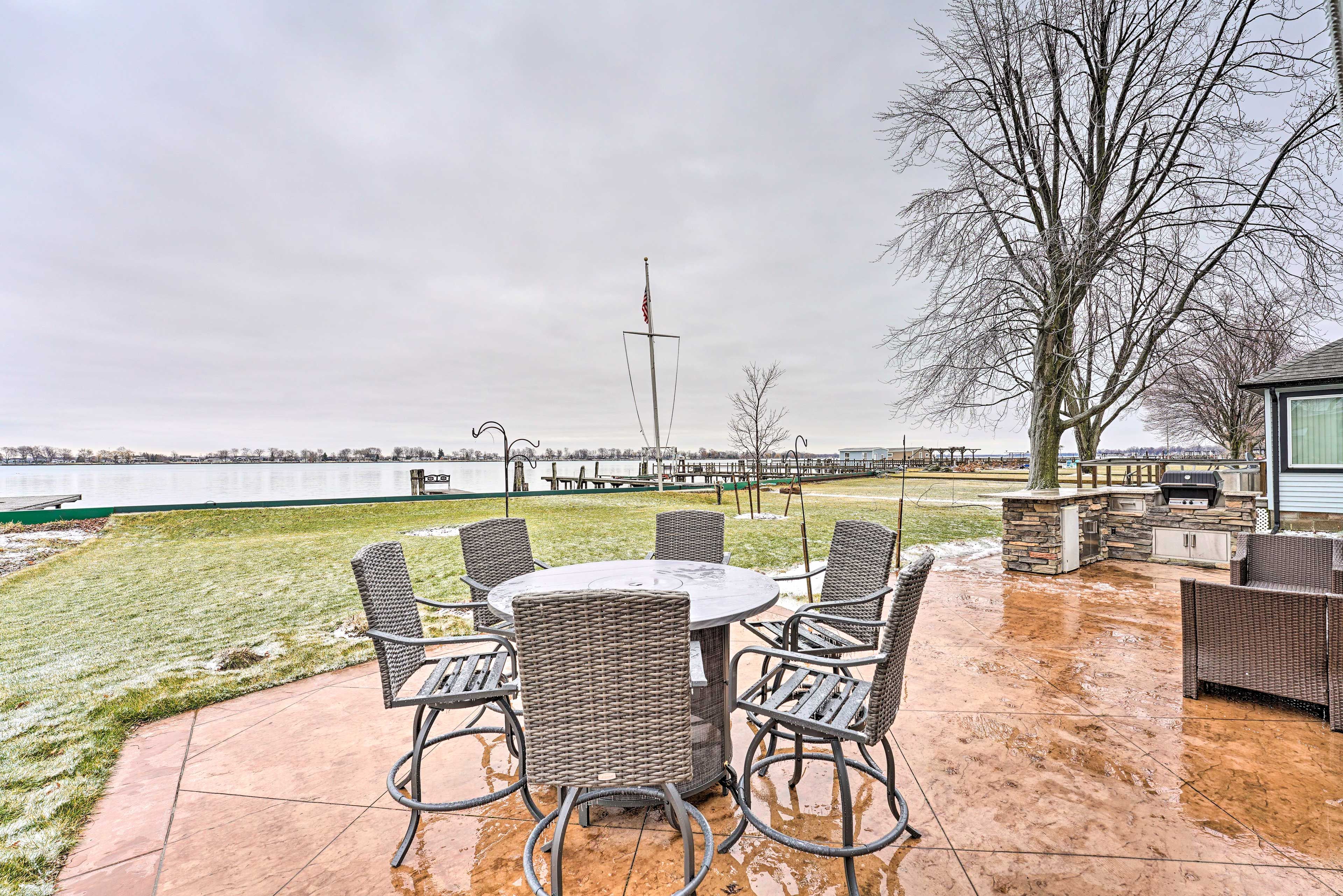 Furnished Patio | Riverfront Views