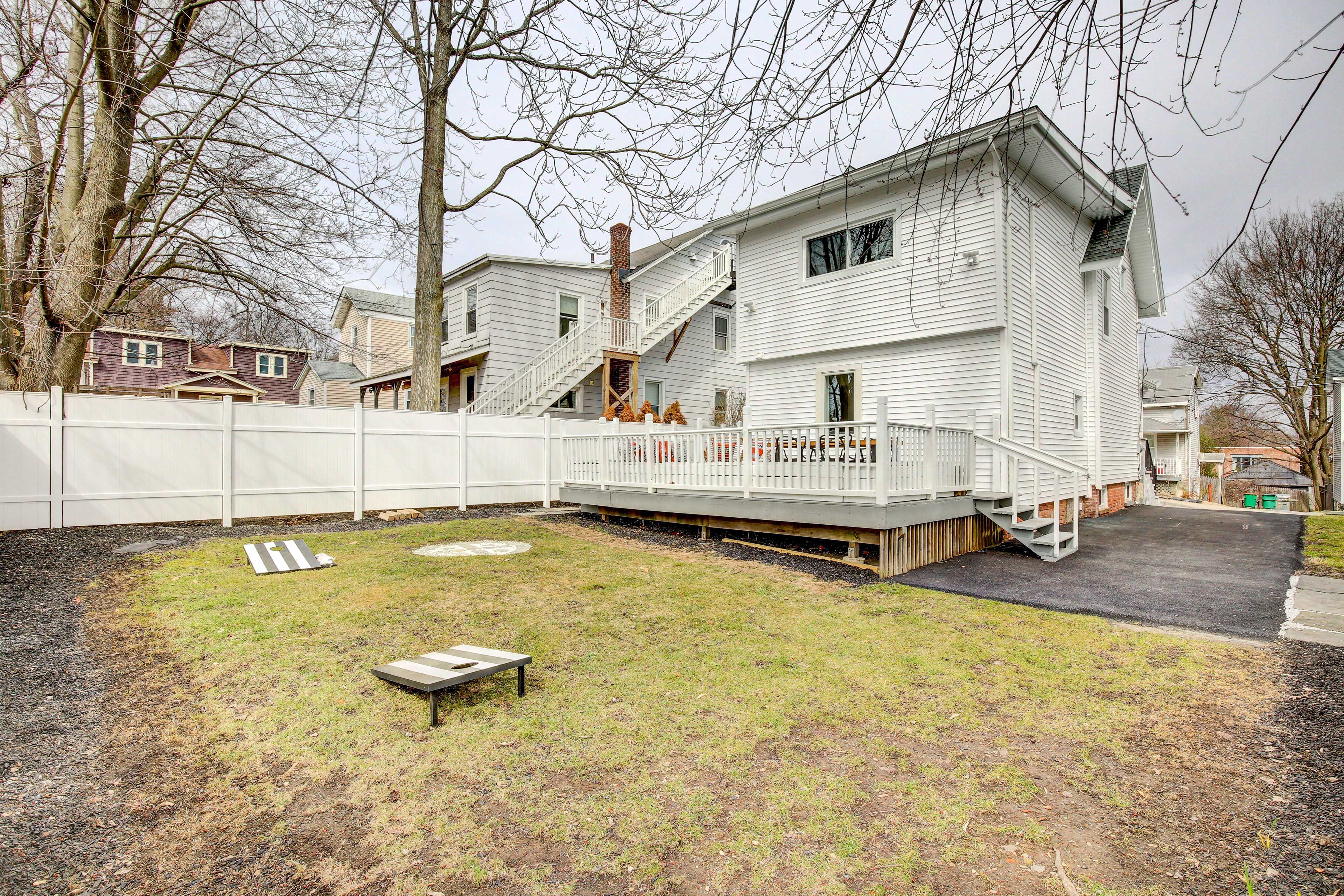 Partially Fenced Yard | Deck | Mountain Views