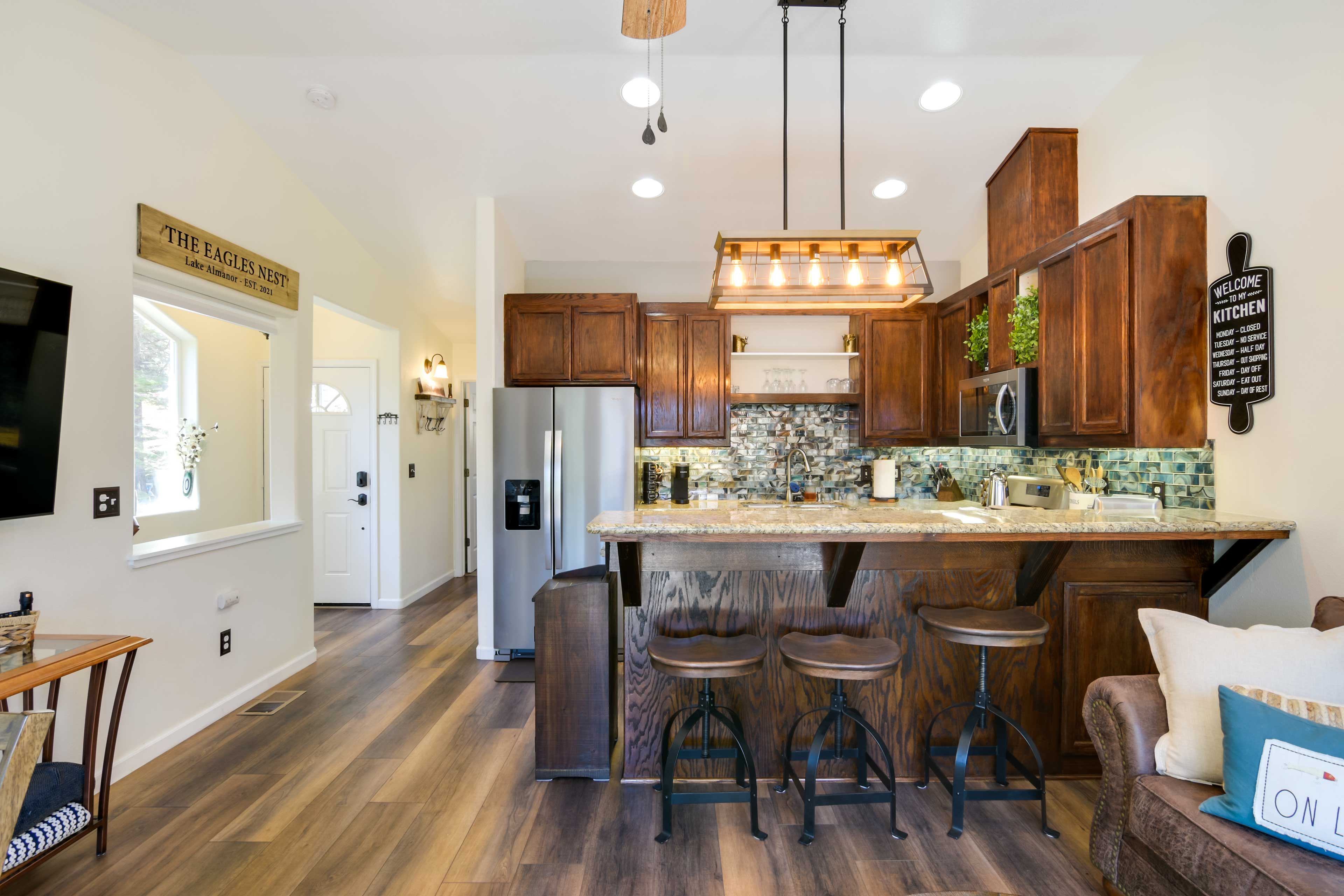 Kitchen | Breakfast Bar | Equipped w/ Cooking Essentials