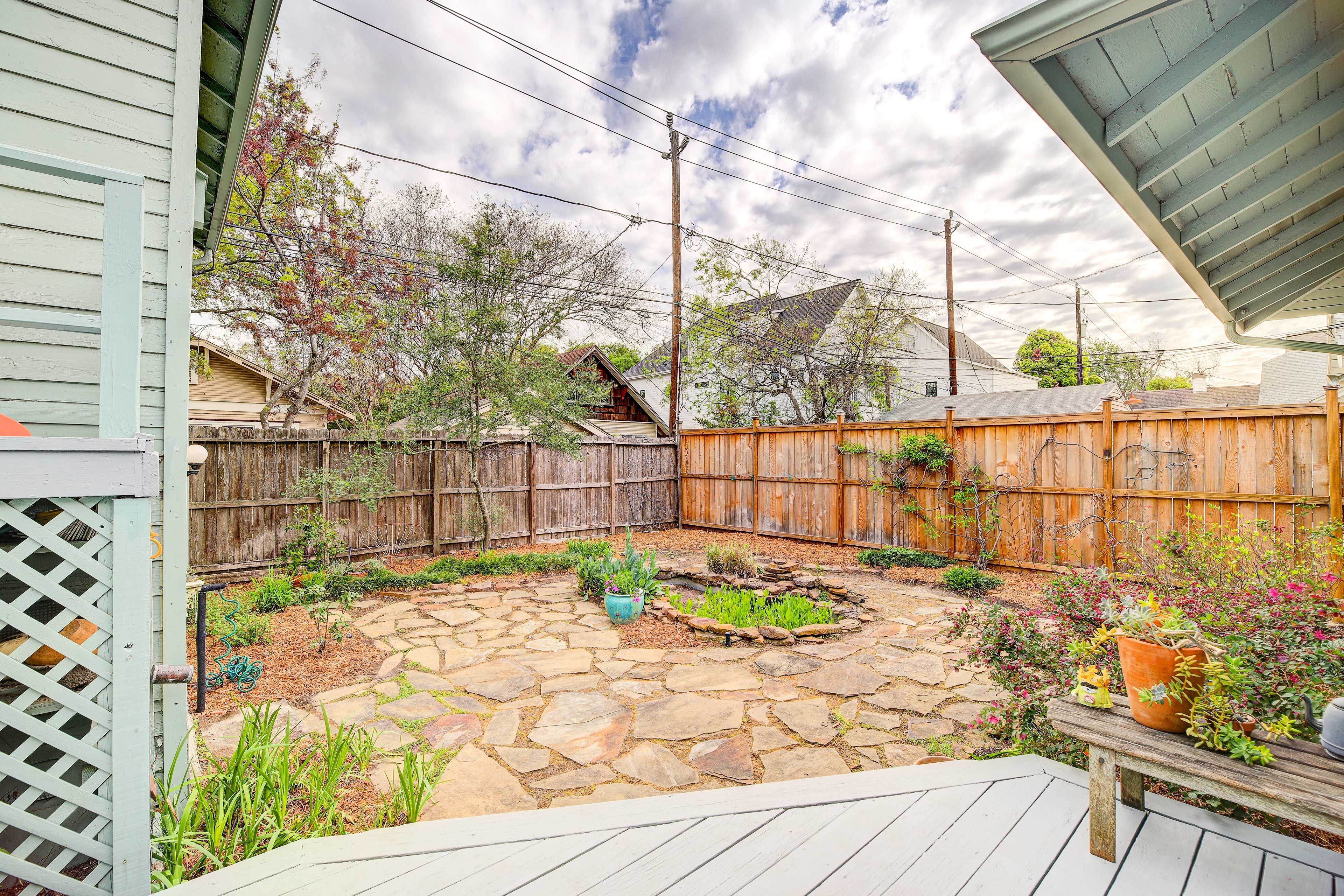 Garden | Koi Pond | Fenced-In Yard