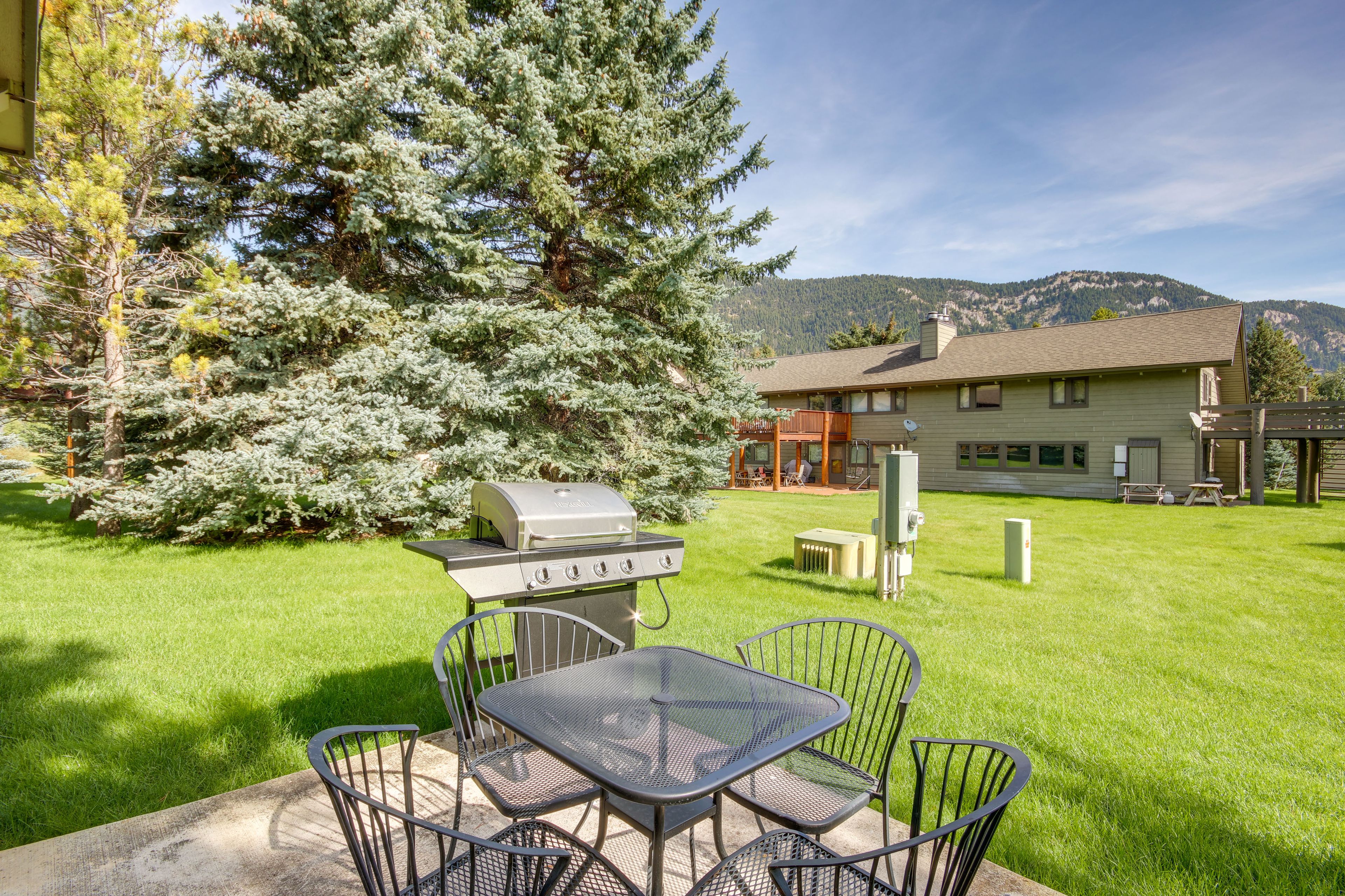 Private Patio | Gas Grill (Propane Provided) | Mountain Views
