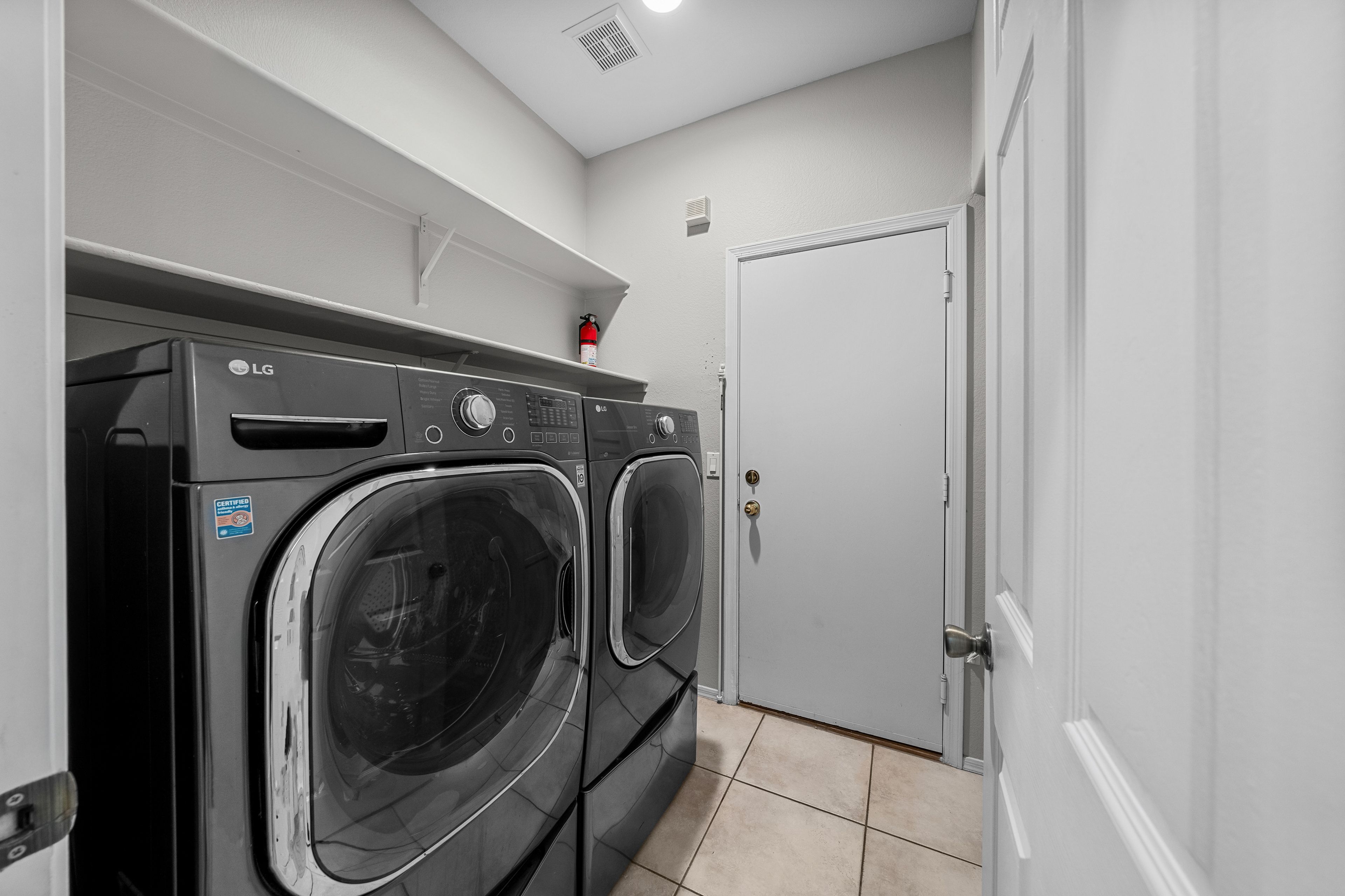 Laundry Area | Washer/Dryer | Hangers | Iron/Board | Trash Bags/Paper Towels