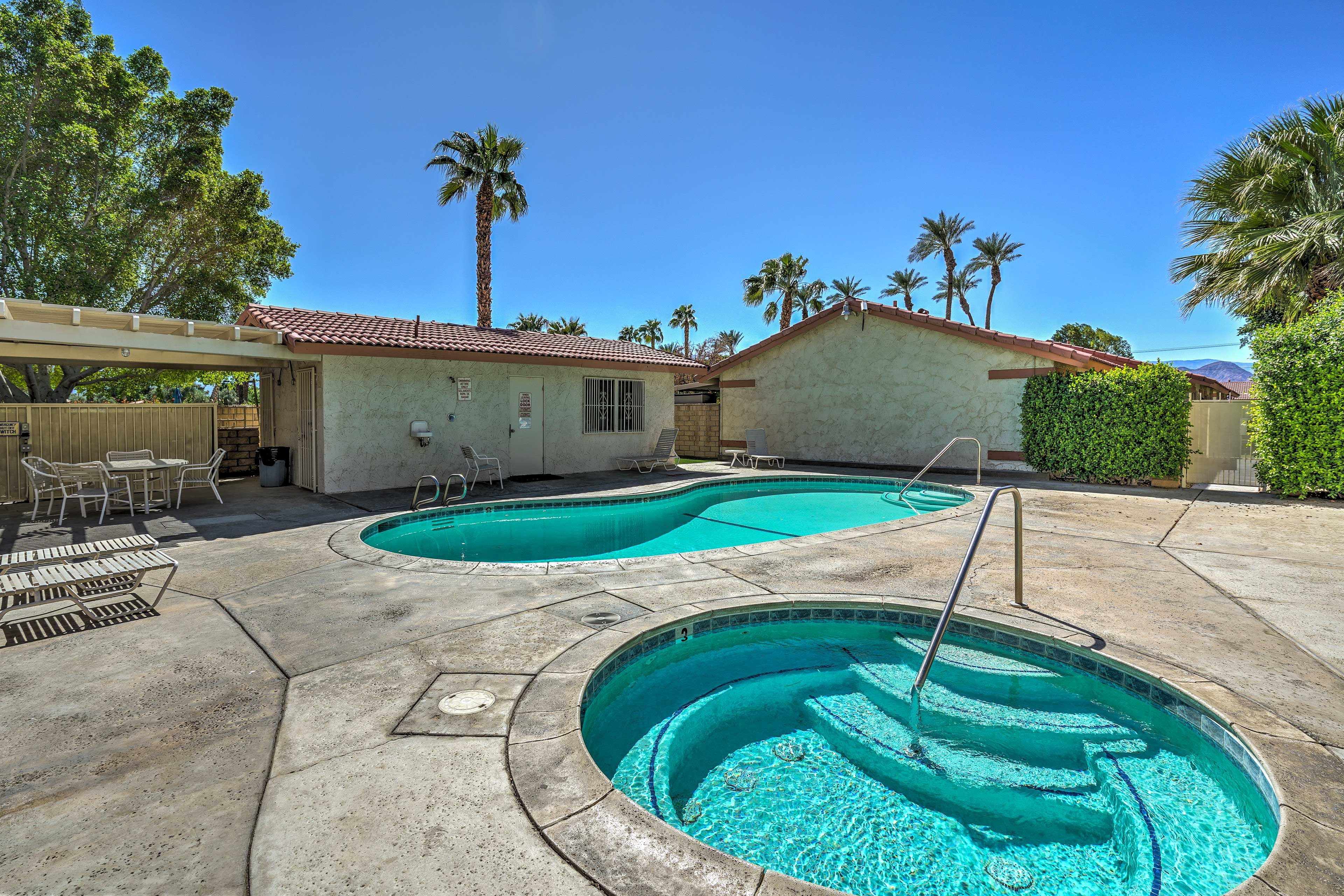 Indian Palms Country Club & Resort Amenities | 4 Pools | Hot Tub Area