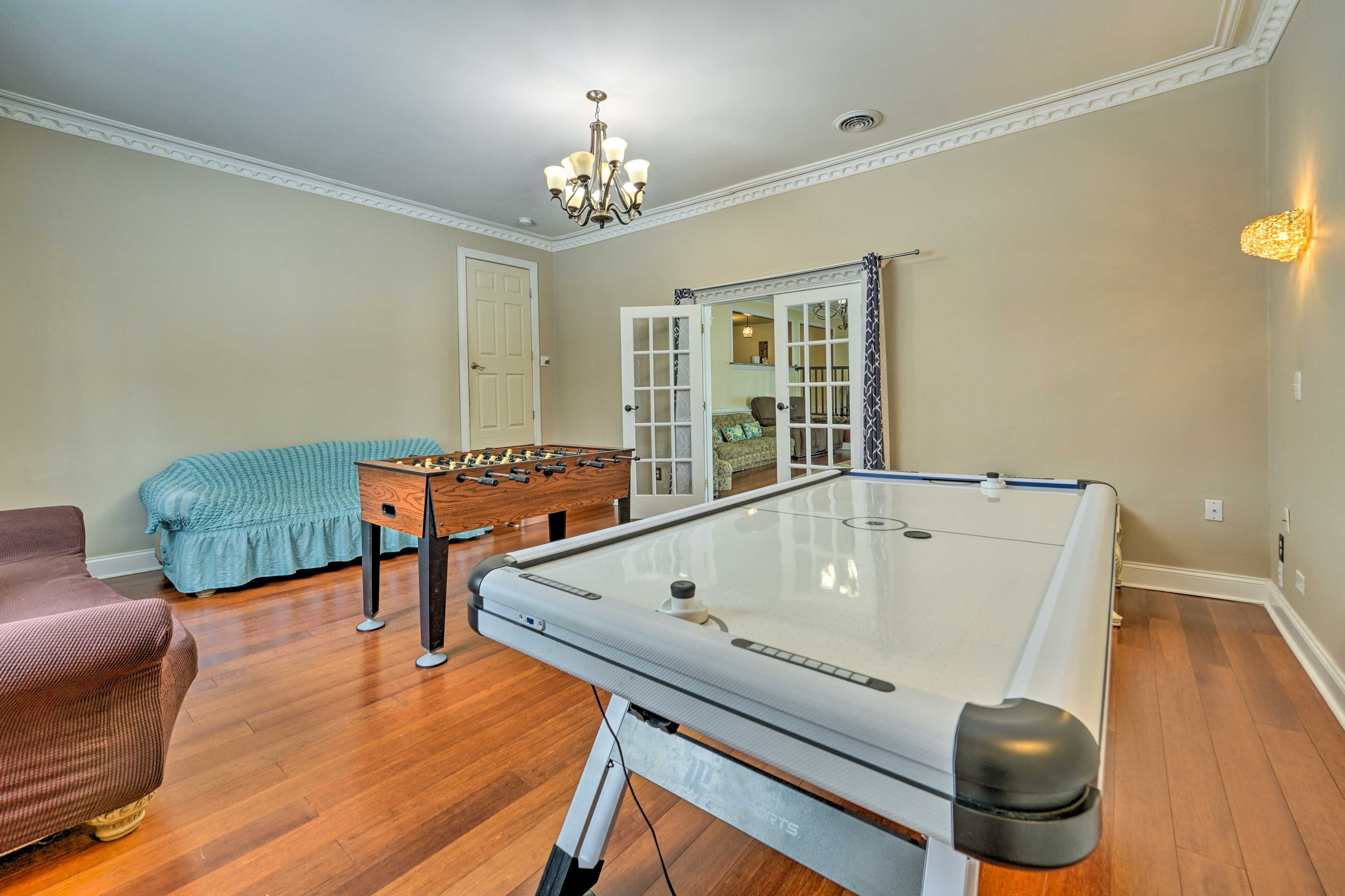 Game Room | Foosball | Air Hockey | Board Games & Books | Steps Required