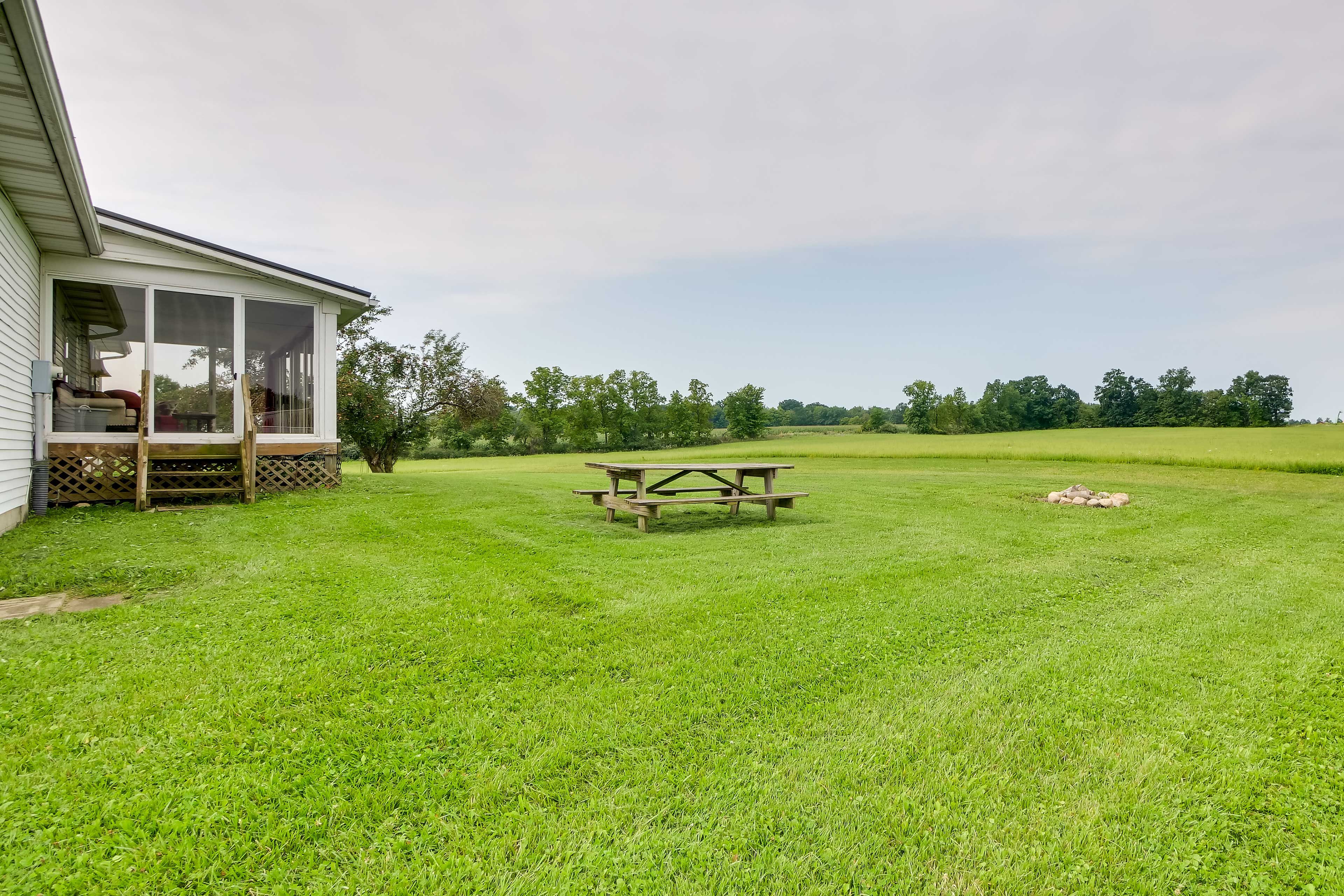 Backyard | Picnic Table | Fire Pit | 1 Exterior Security Camera