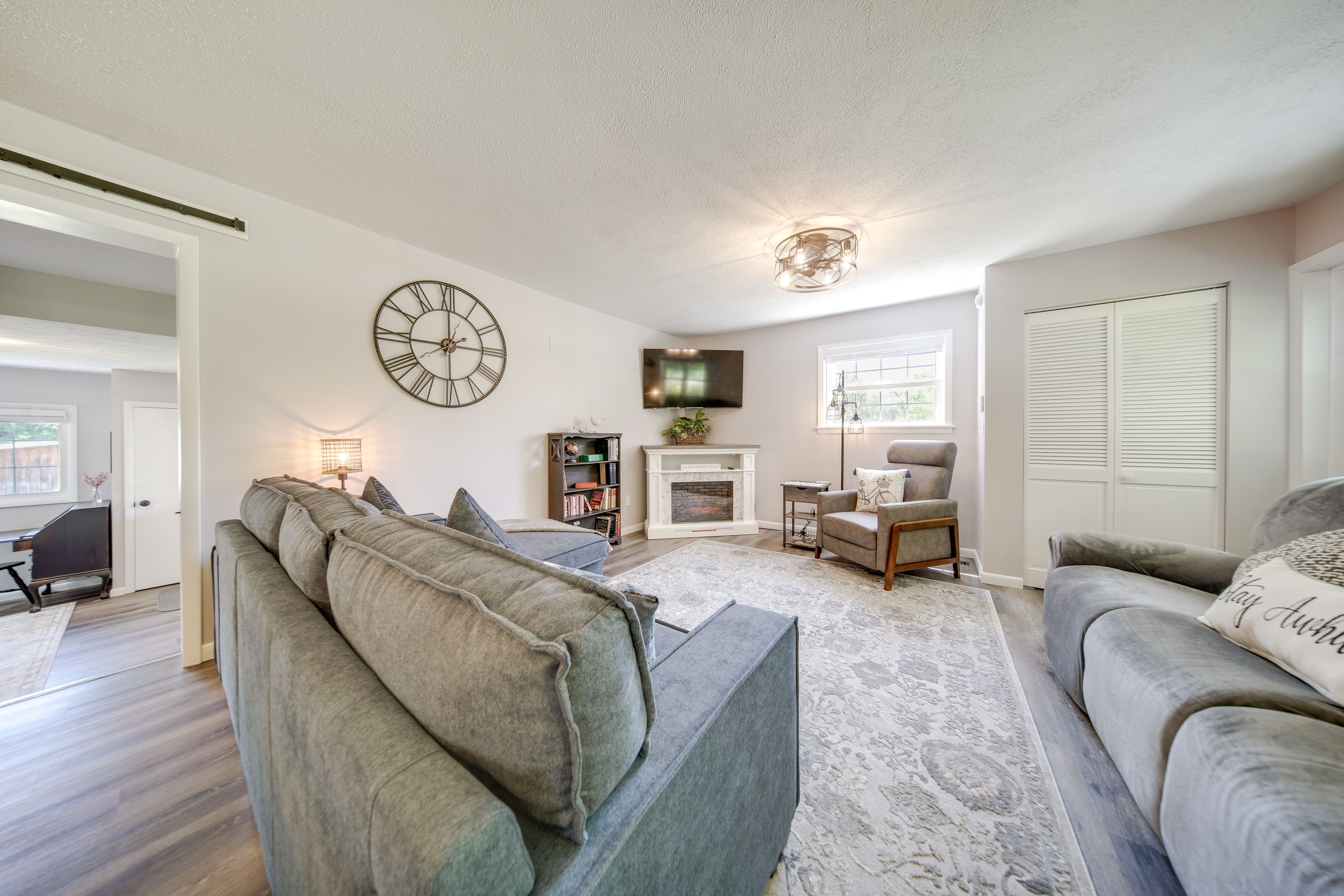 Living Room | 1st Floor | Smart TV | Electric Fireplace