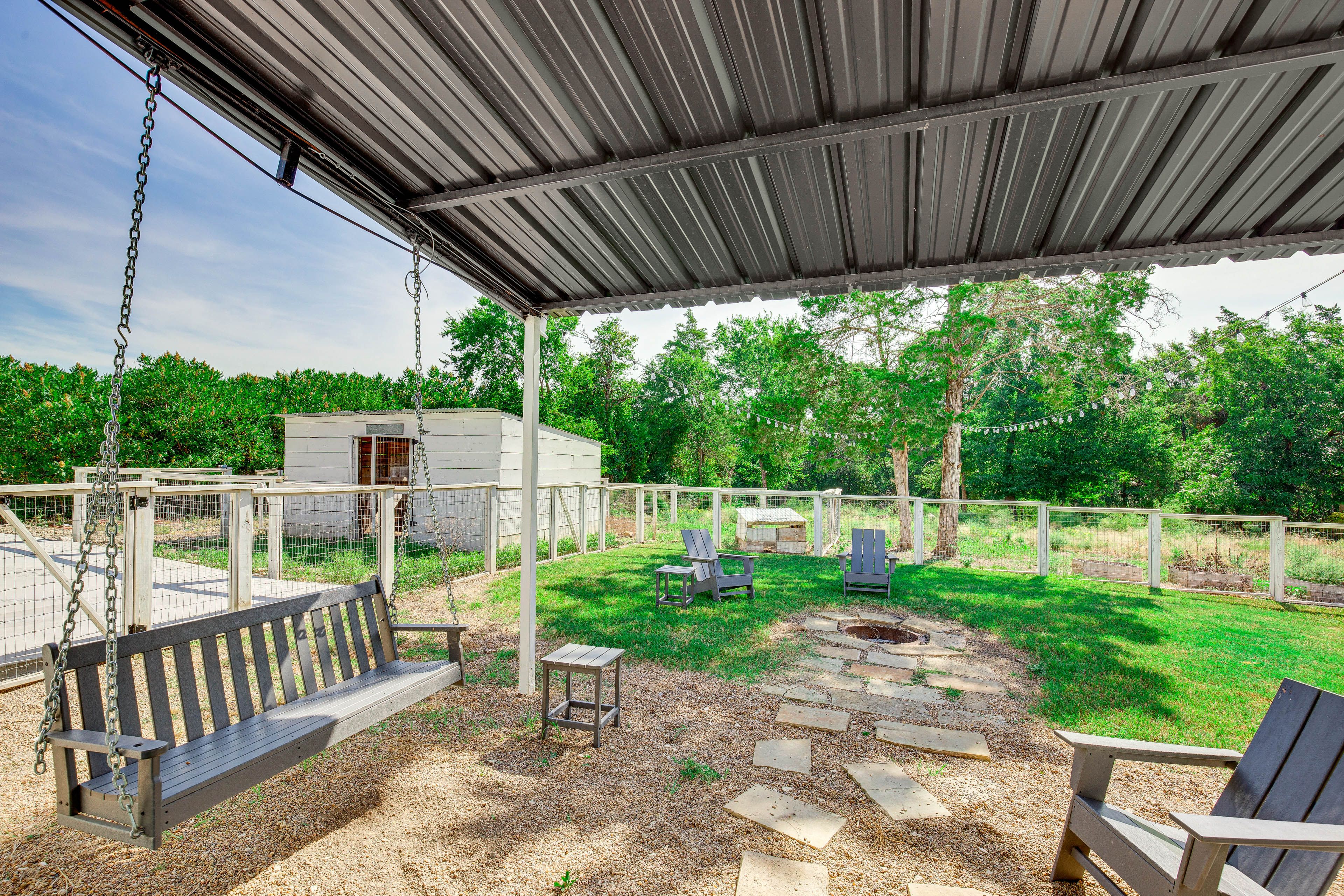 Fenced-In Yard | Seating Area | Fire Pit