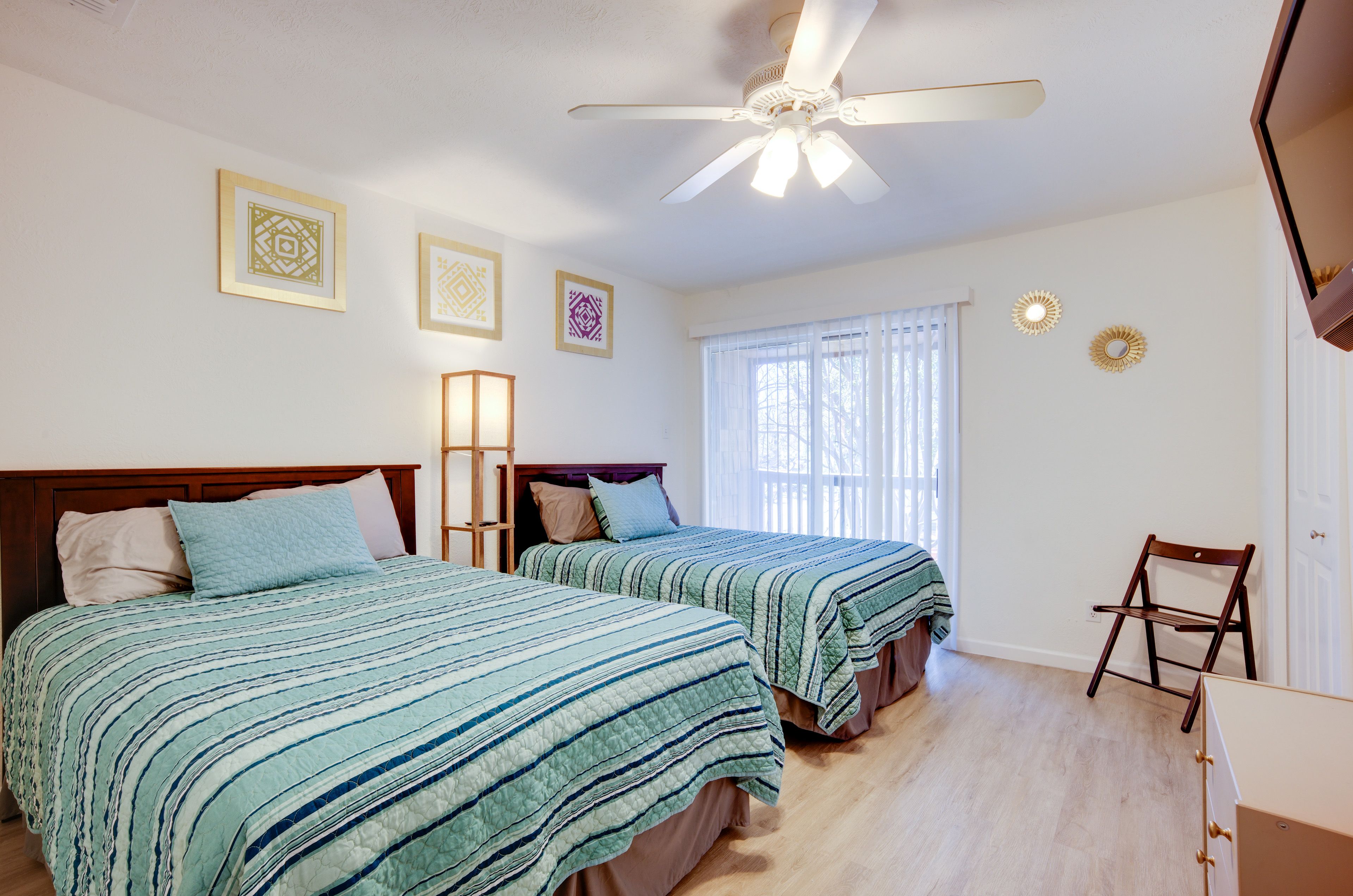 Bedroom 2 | 2 Full Beds | Pack 'n Play | Flat-Screen TV w/ Cable | 2nd Floor
