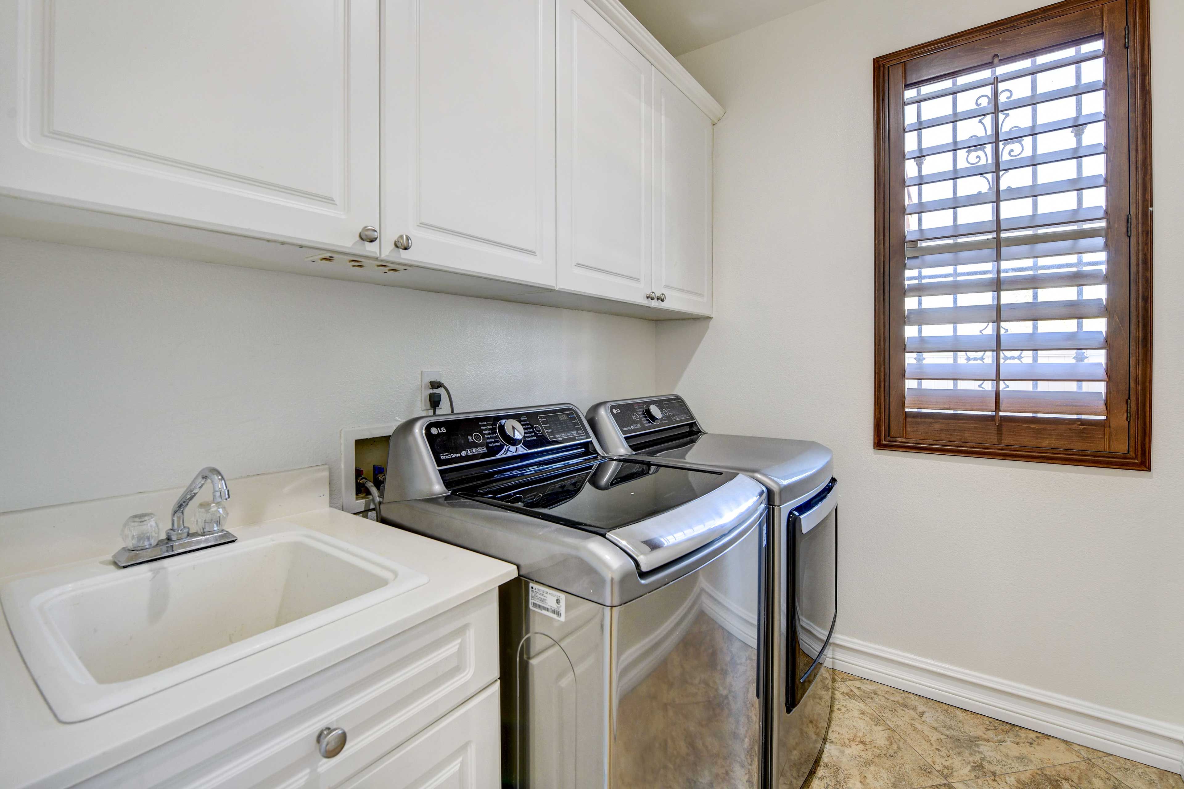 Laundry Room | 1st Floor | Washer + Dryer | Iron/Board