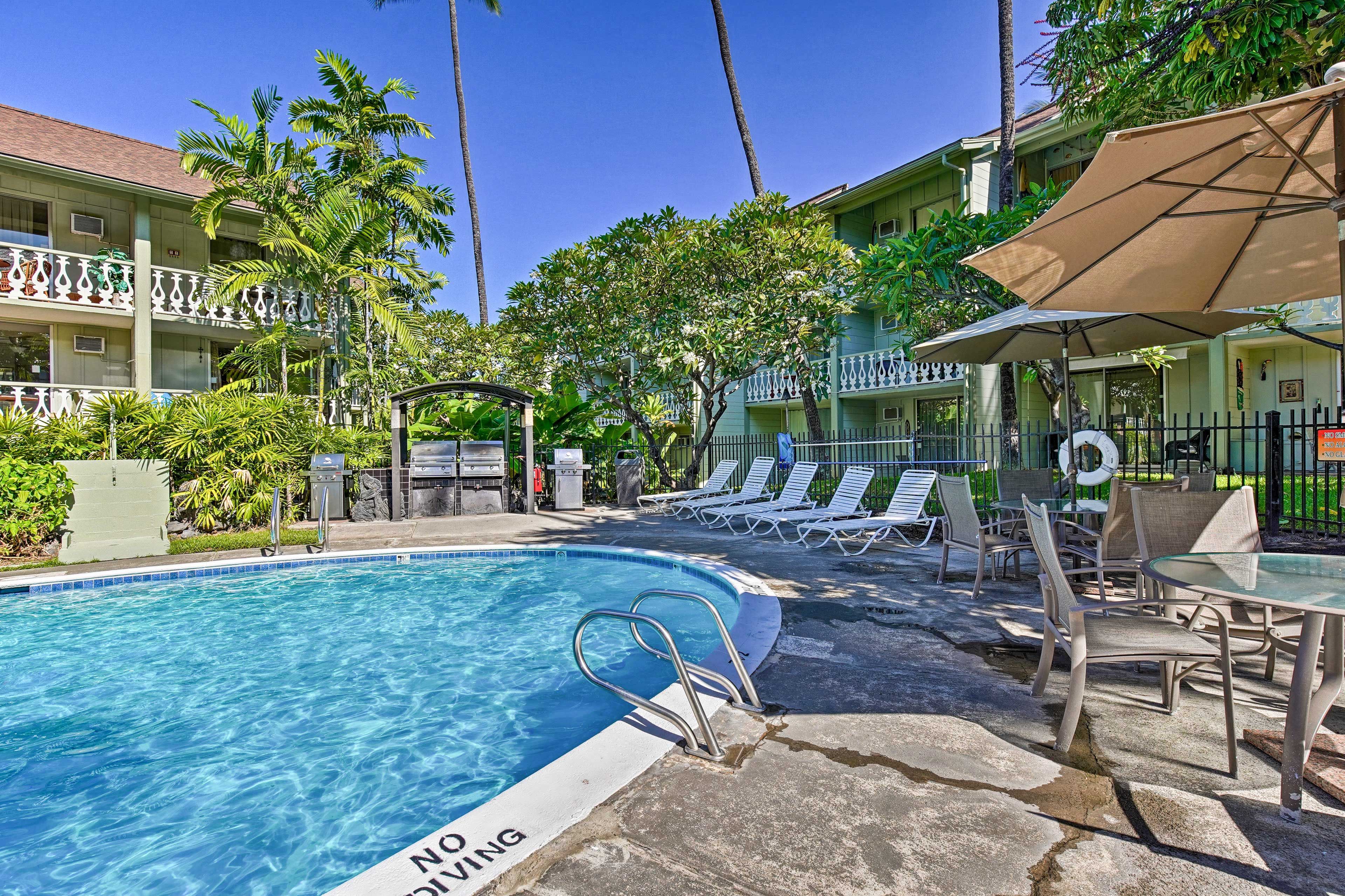 Kailua-Kona Vacation Rental | Studio | 1BA | 375 Sq Ft | Stairs Required