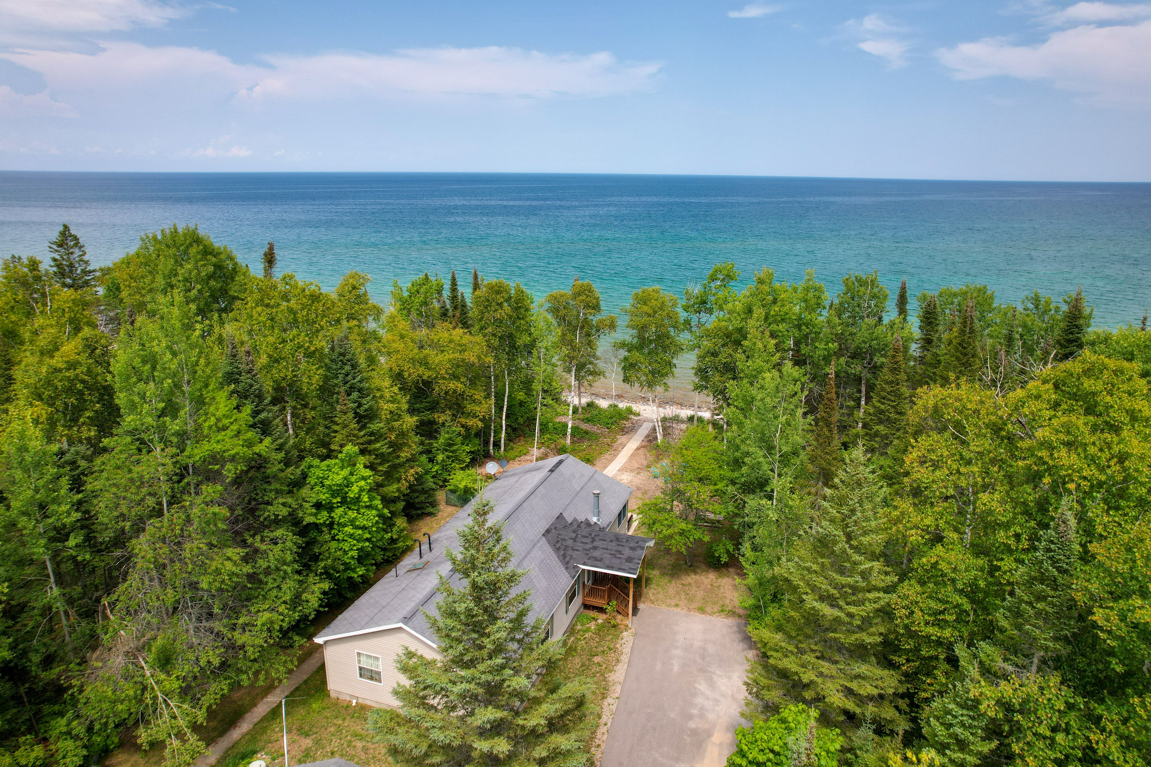 Aerial View | Wooded Lot | Lake Huron Access