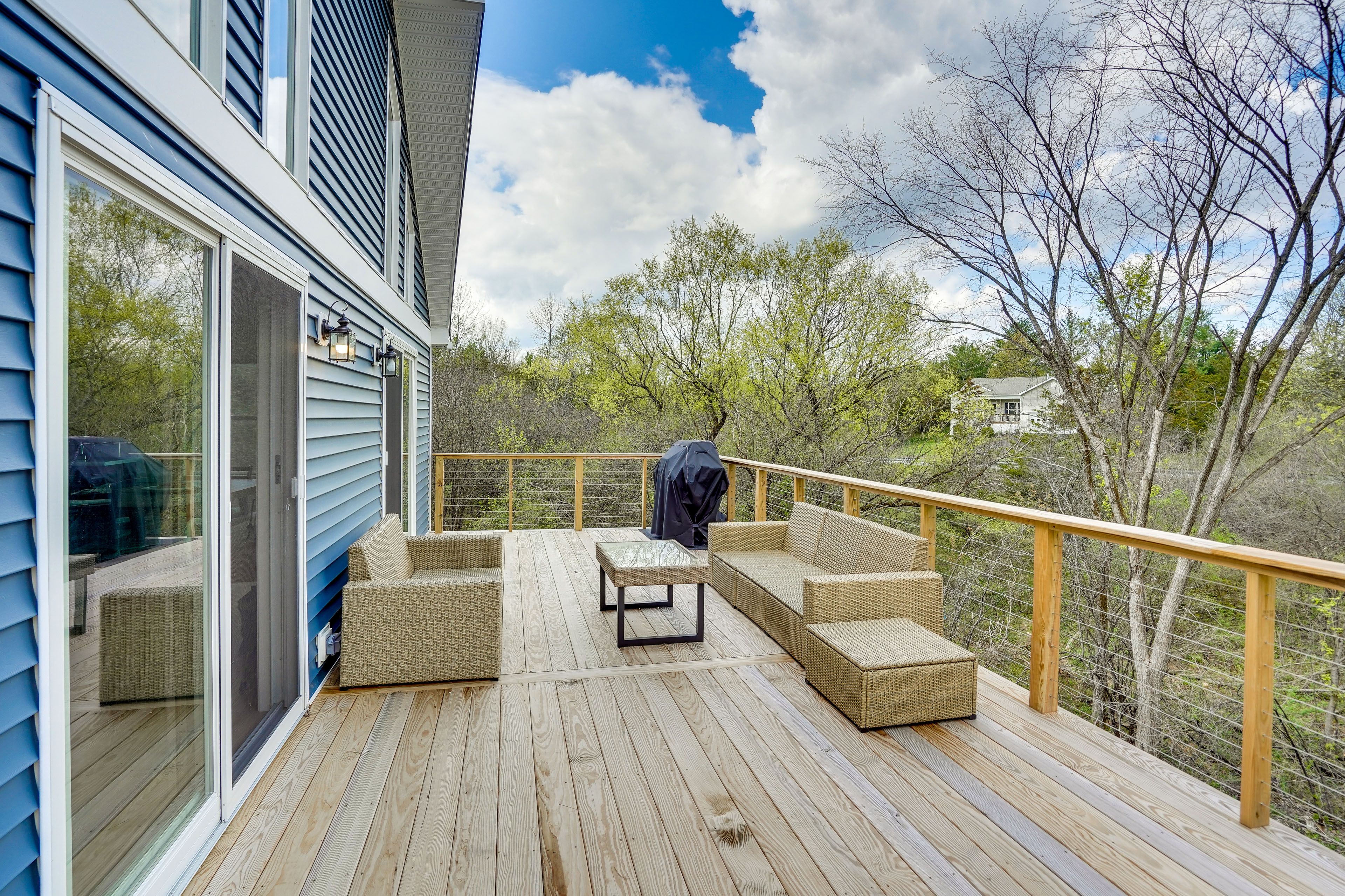 Private Deck | Grill | Outdoor Seating | Canoe, Kayak & Bikes Available