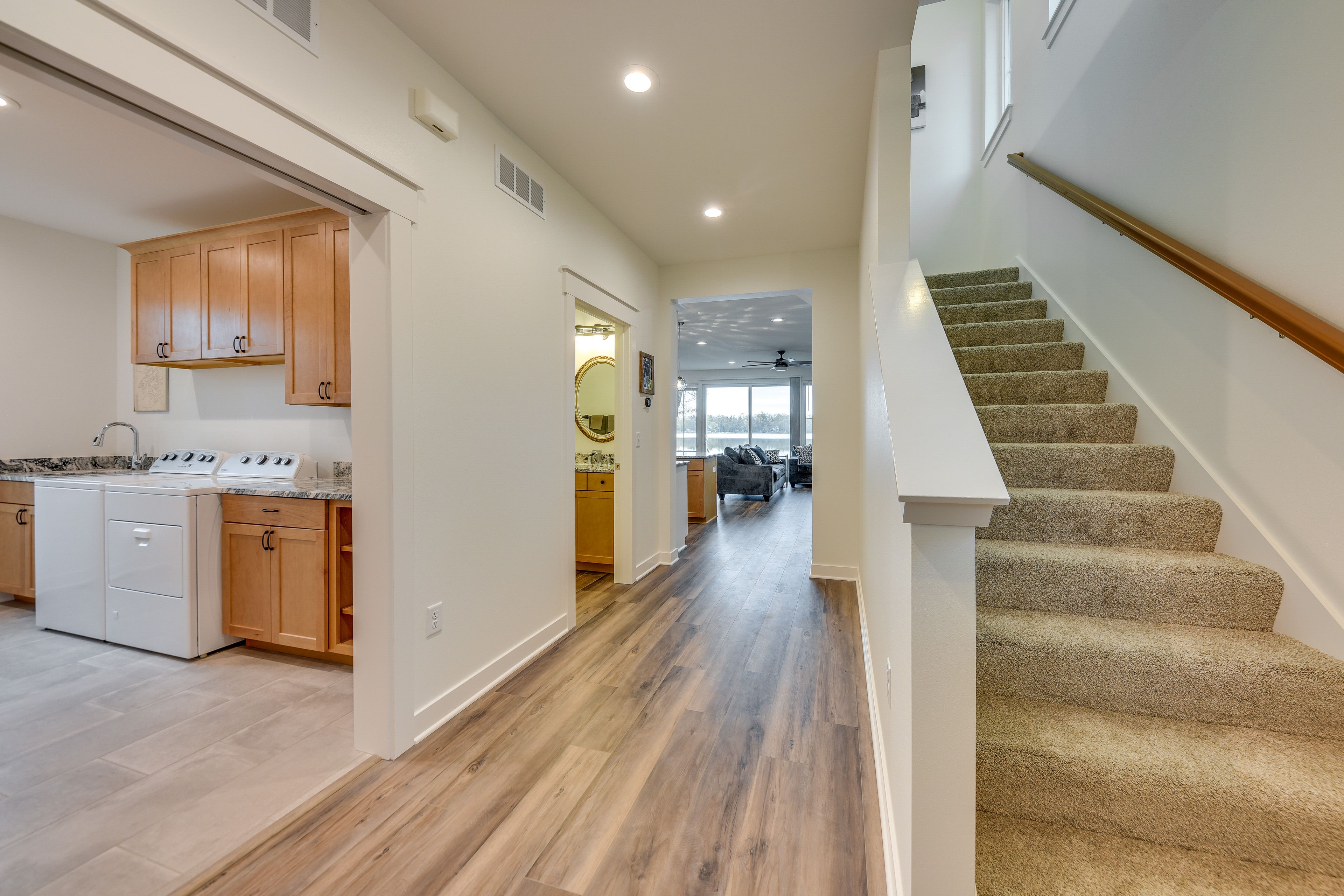 Hallway | Stairs Required to Access All Bedrooms